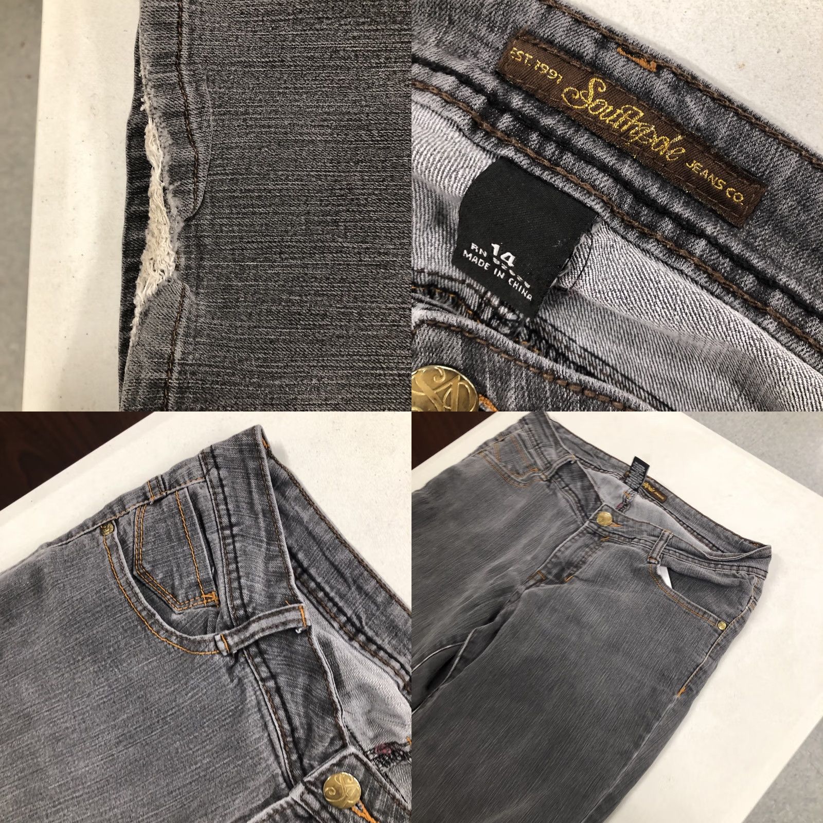 Southpole VINTAGE Southpole Jeans Womens 14 Blue Denim Embroidered Stretch 5-Pocket Regular Inseam 30 Size 36" / US 14 / IT 50 - 8 Thumbnail