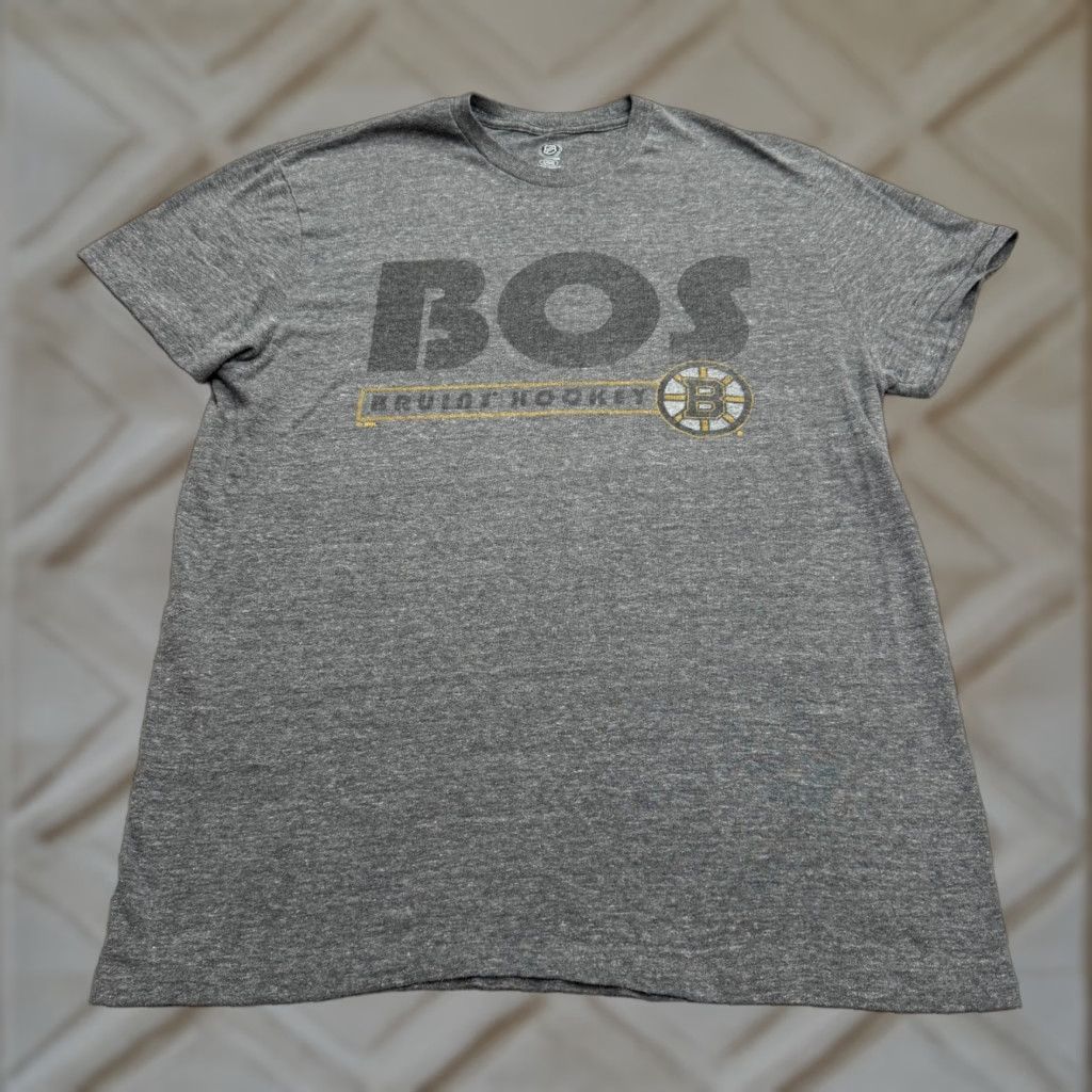 47 "47 Brand Boston Bruins NHL Graphic T-Shirt Adult Large Gray Cotton Short Sleeve Sports Mens" Size US L / EU 52-54 / 3 - 1 Thumbnail