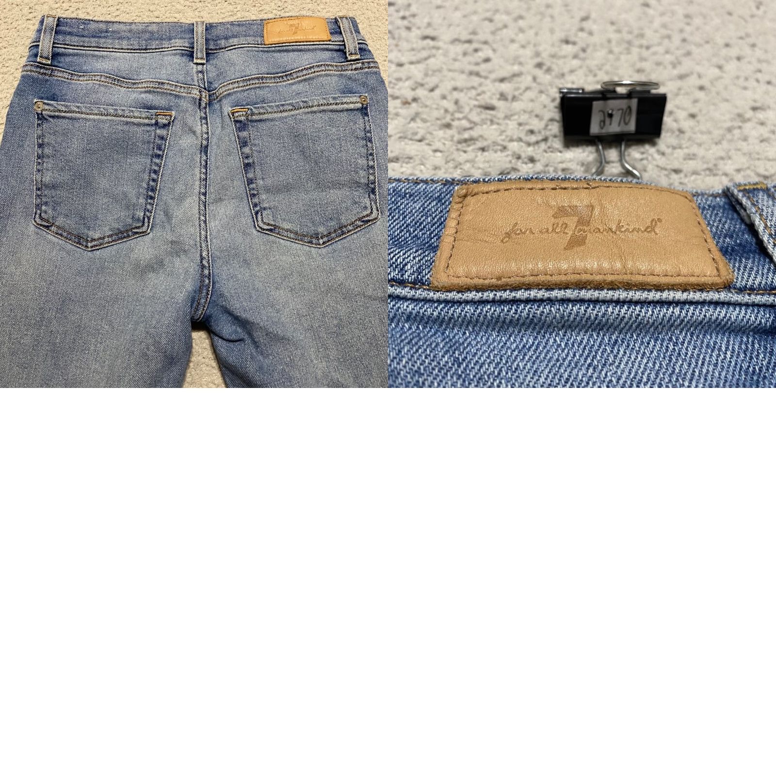 7 For All Mankind 7 For All Mankind Jeans Womens Skinny High Rise Blue Denim 27 Medium Stretch 5-Pocket Style Womens Bay? 27 Size 26" / US 2 / IT 38 - 9 Thumbnail