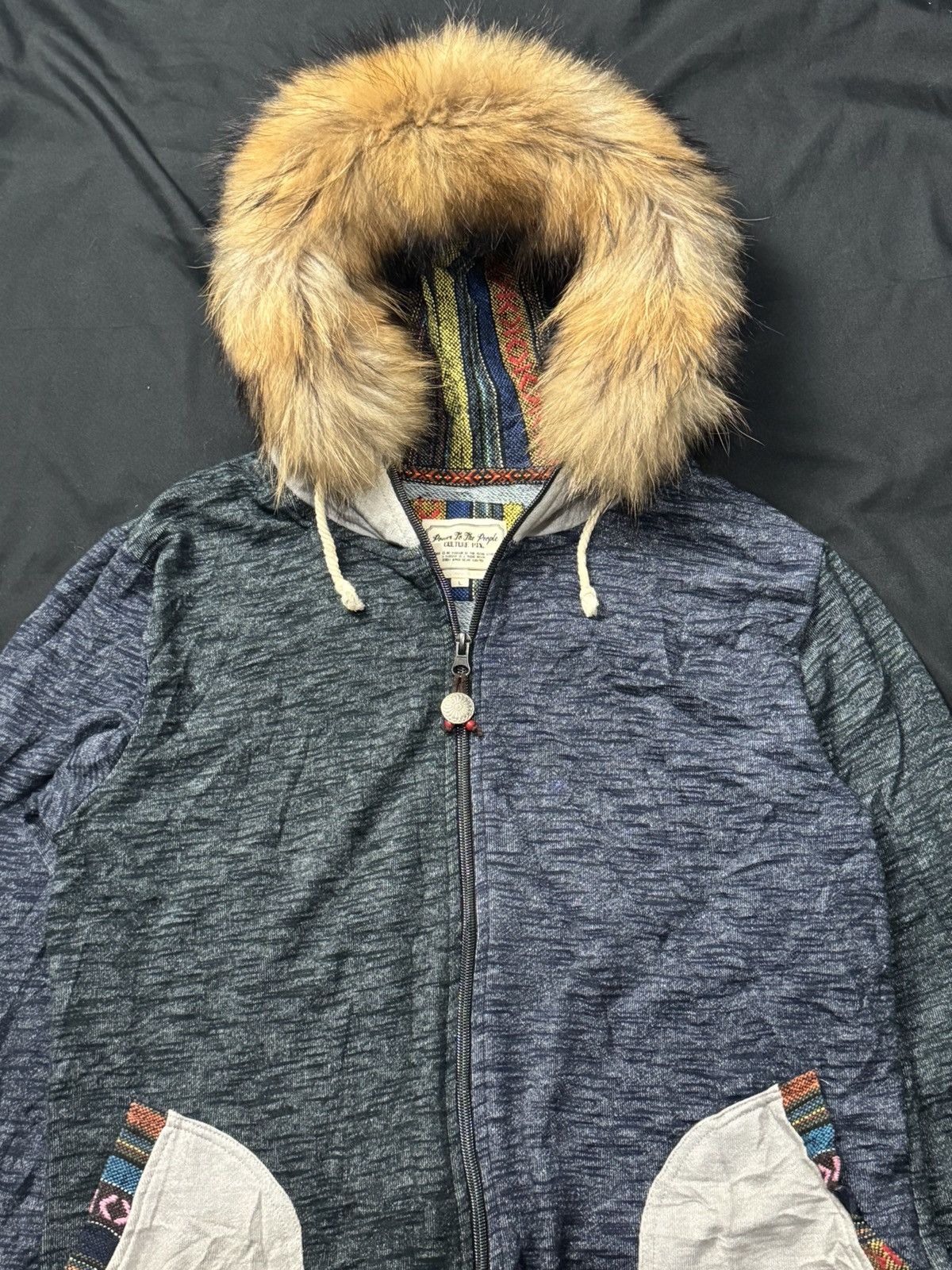 If Six Was Nine × Japanese Brand × Le Grande Bleu (L.G.B.) Fur hoodie culture mix power to the people lgb ifsix Size US L / EU 52-54 / 3 - 3 Thumbnail
