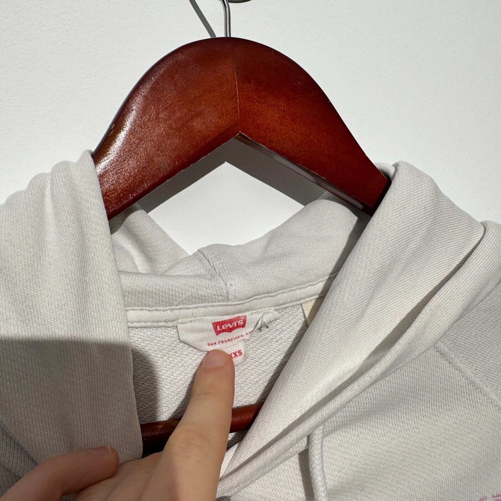 Levi's Levis Unisex White Cotton Hoodie Size XXS Washed 90s Faded Size US M / EU 48-50 / 2 - 6 Thumbnail
