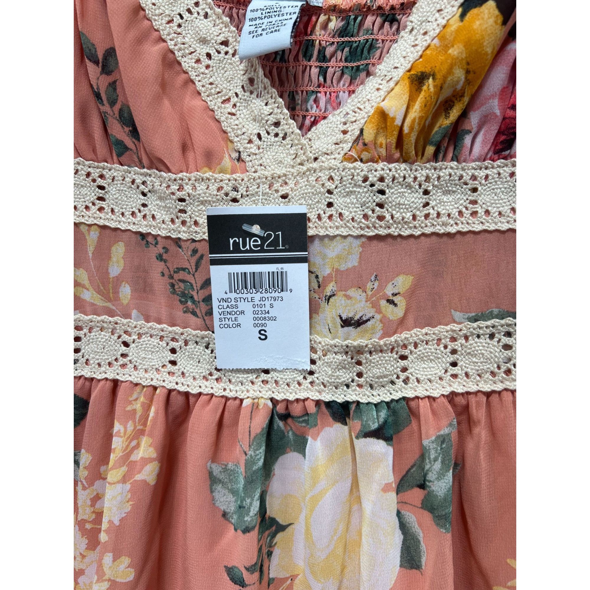 rue21 Rue 21 - Women's Summer Sleeveless High Low Hem Ruffle Flora Size S / US 4 / IT 40 - 7 Thumbnail
