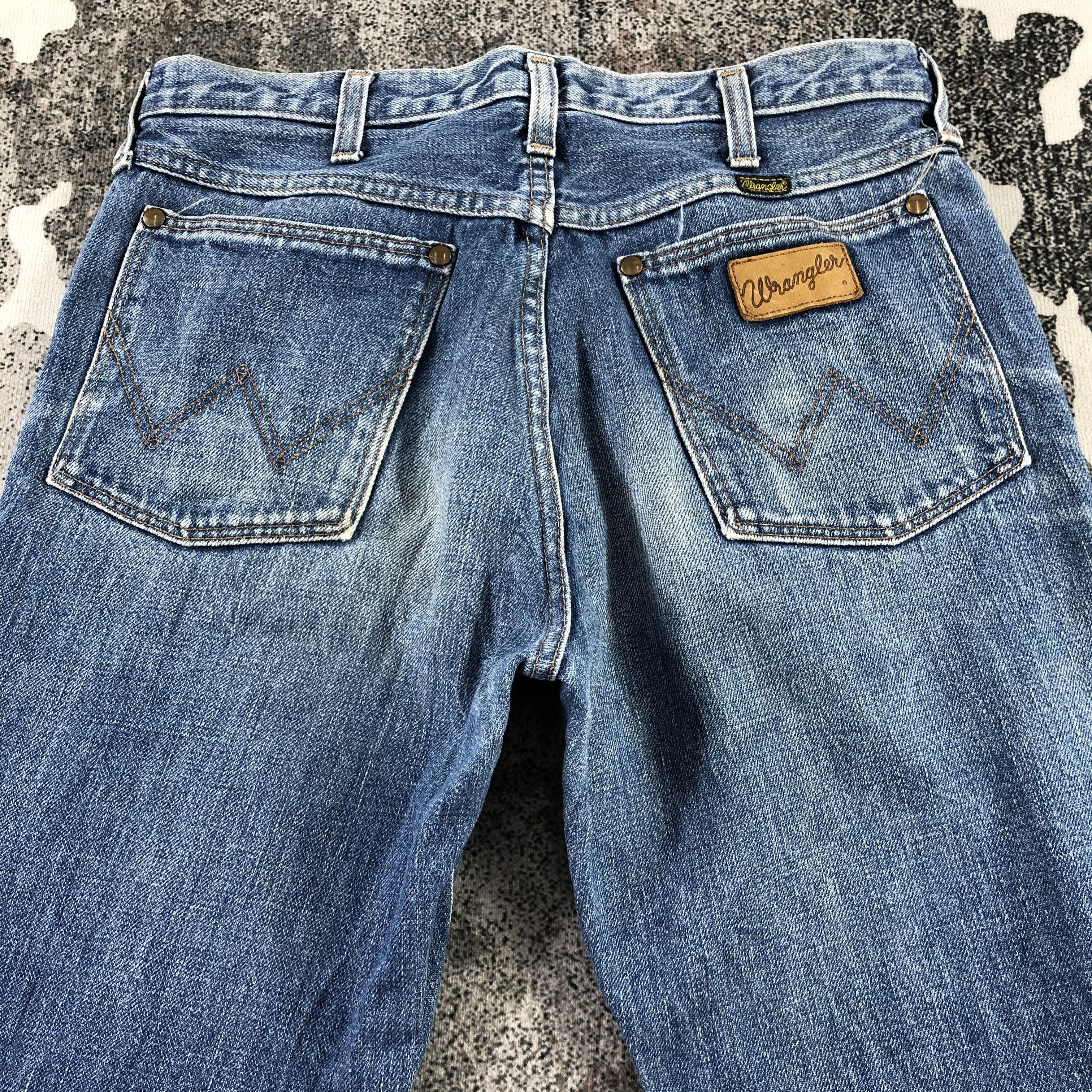 Vintage Vintage Wrangler Jeans Faded Blue Denim KJ1463 Size US 30 / EU 46 - 4 Thumbnail