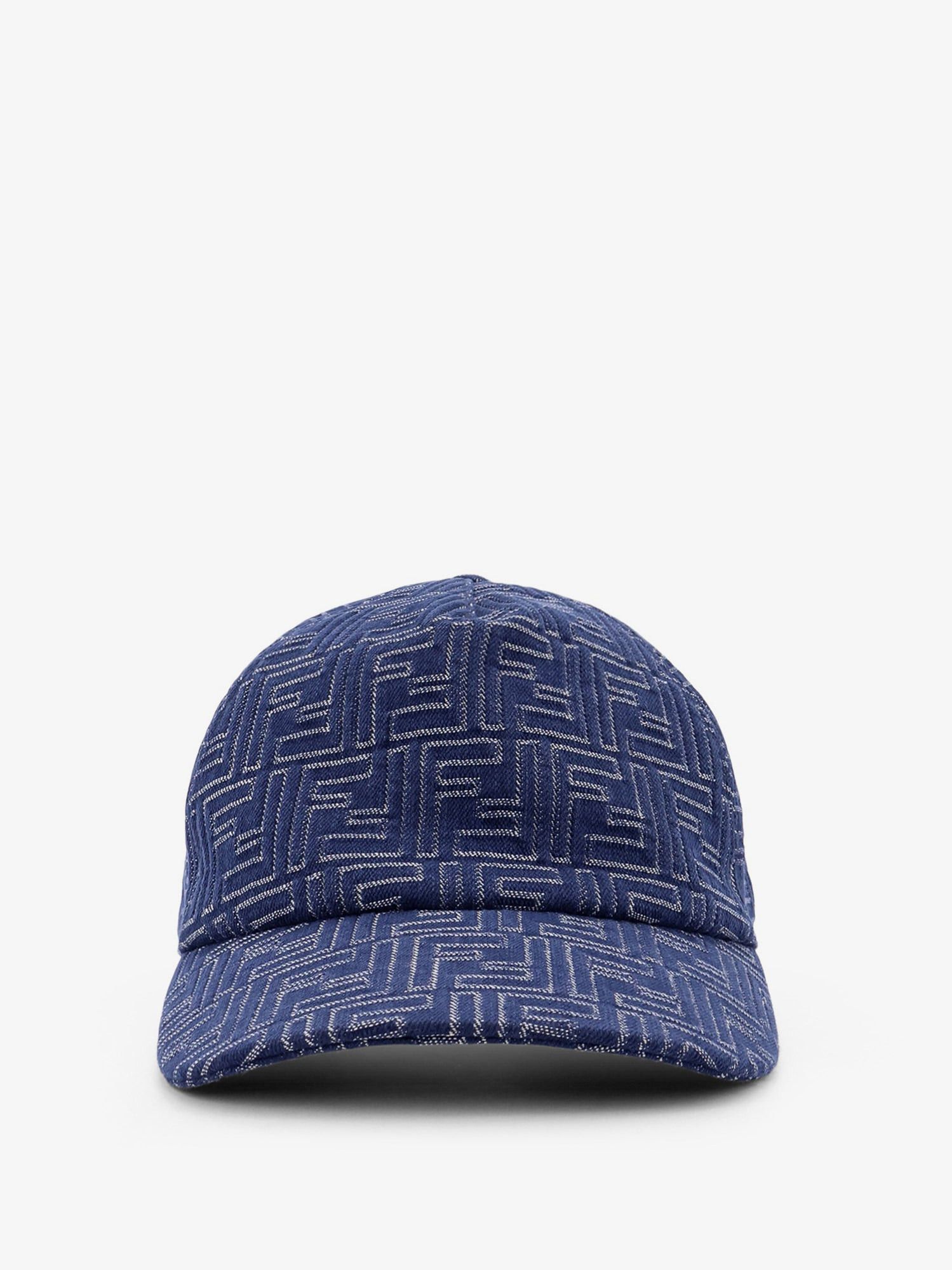 Fendi Ff Jacquard Denim Baseball Hat Size ONE SIZE - 1 Thumbnail