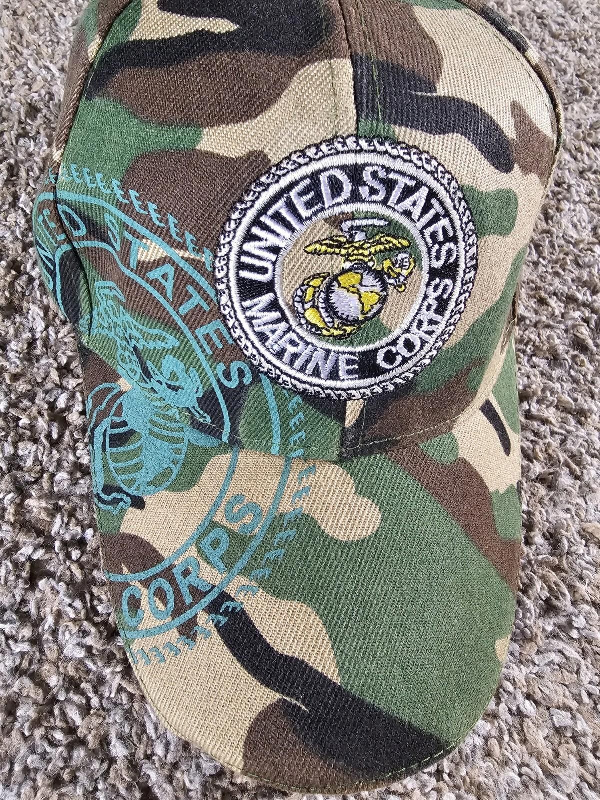 Unknown London United States Marine Corps Baseball Hat Camo Wool acrylic Size ONE SIZE - 2 Thumbnail