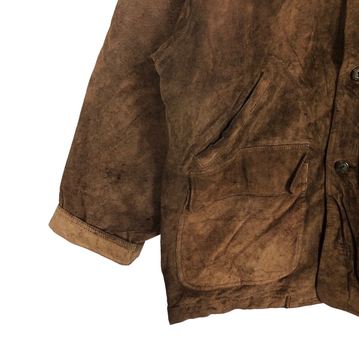 Japanese Brand 🔥VINTAGE GENUINE LEATHER JACKET CARGO INSPIRE ISSEY MIYAKE Size US L / EU 52-54 / 3 - 3 Thumbnail