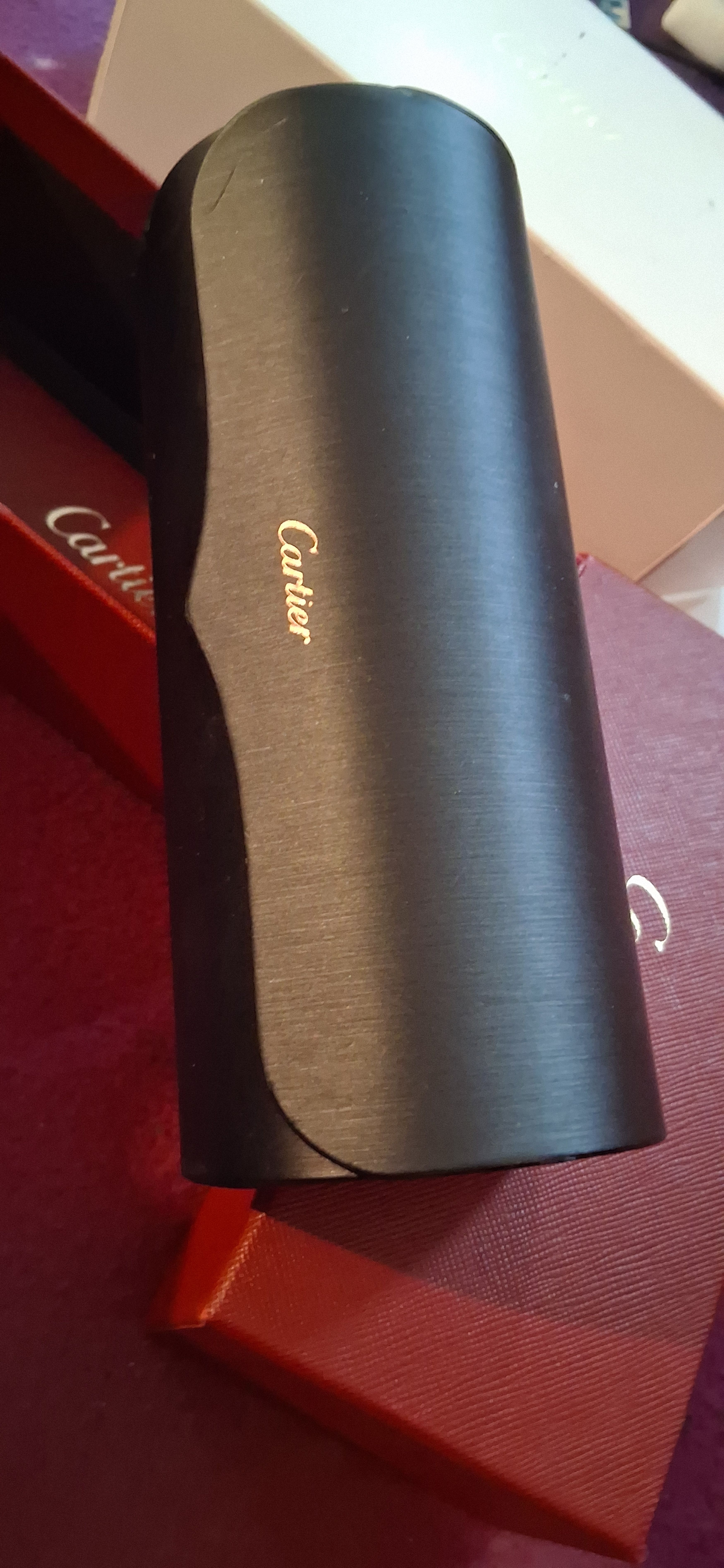 Cartier Maroon Acetate Sunglasses Size ONE SIZE - 7 Thumbnail