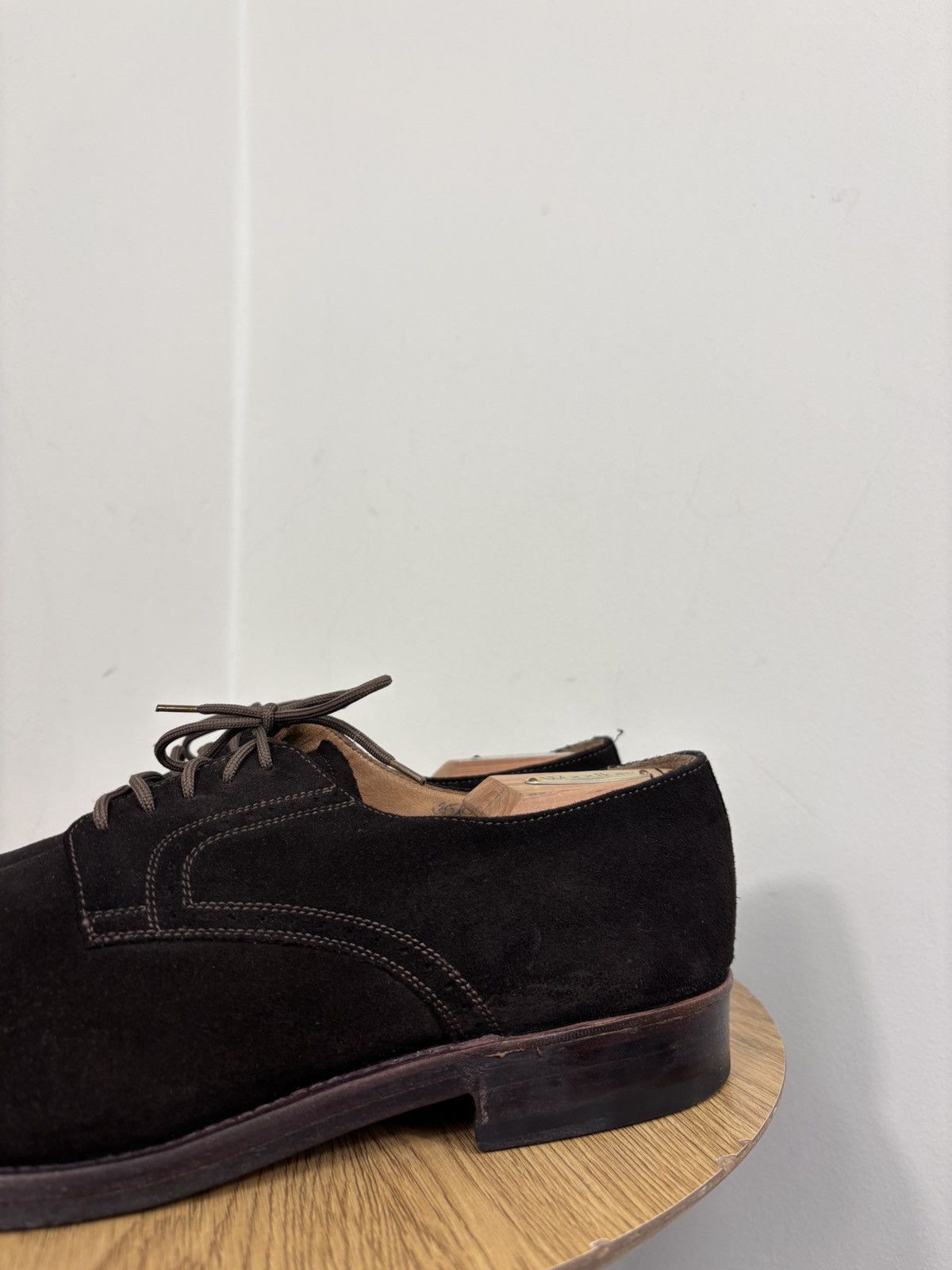 Heinrich Dinkelacker Heinrich Dinkelacker Men’s Dark Brown Suede Leather Shoes Size US 12 / EU 45 - 13 Thumbnail