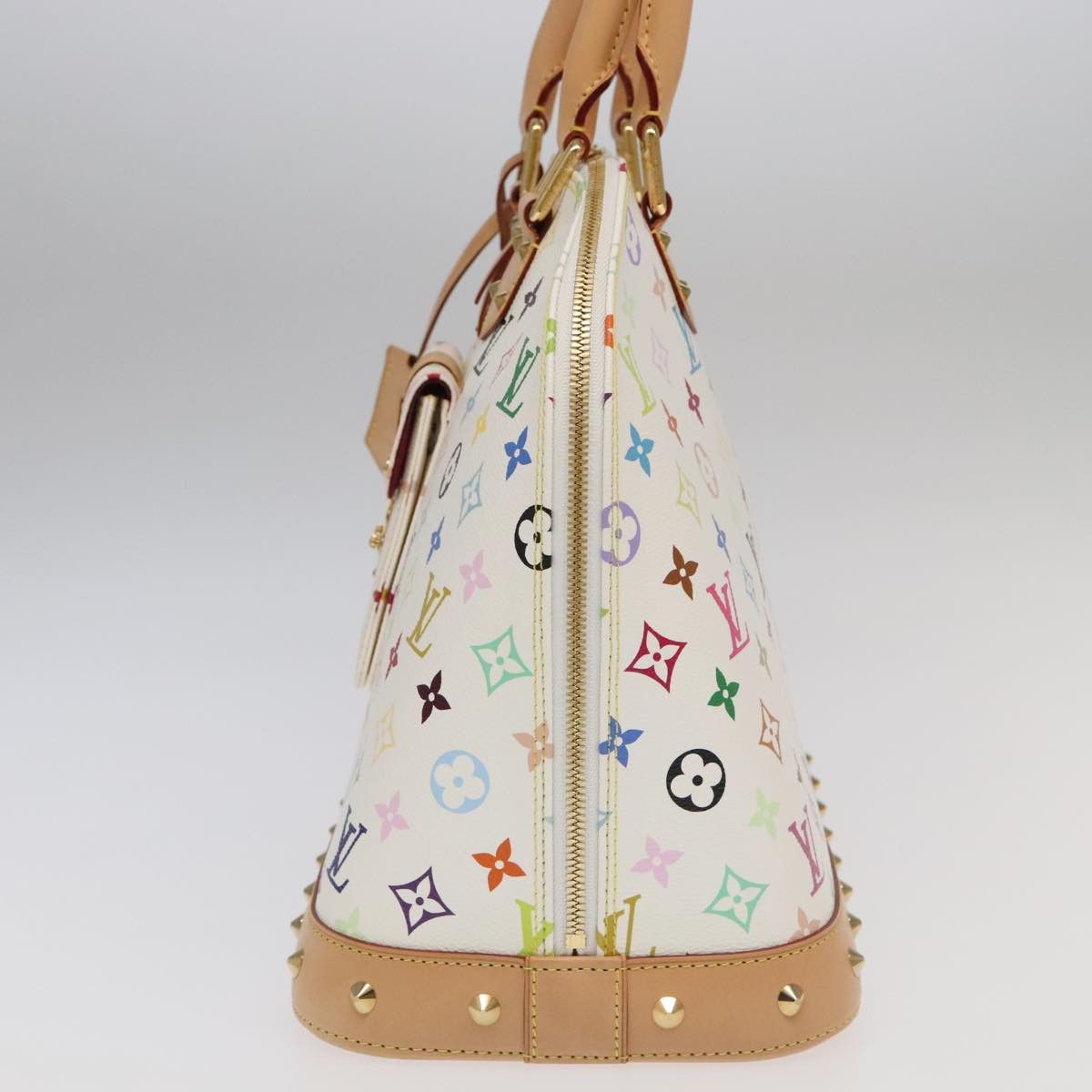 Louis Vuitton LOUIS VUITTON Monogram Multicolor Alma GM Hand Bag White Size ONE SIZE - 3 Thumbnail