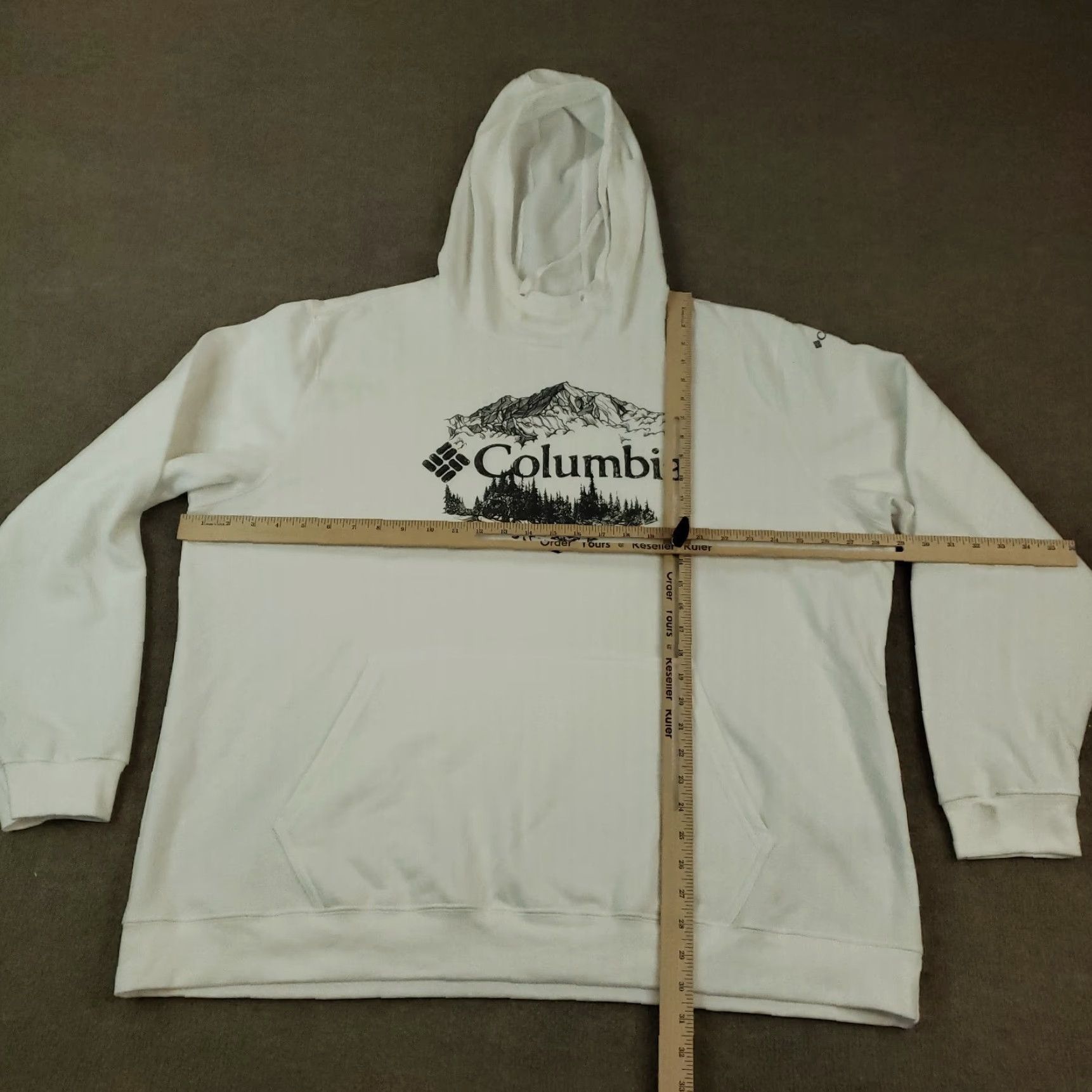 Logo 7 Columbia Hoodie Mens 2XL White Pullover Hooded Logo Outdoors Casual Shirt Size US XXL / EU 58 / 5 - 2 Thumbnail