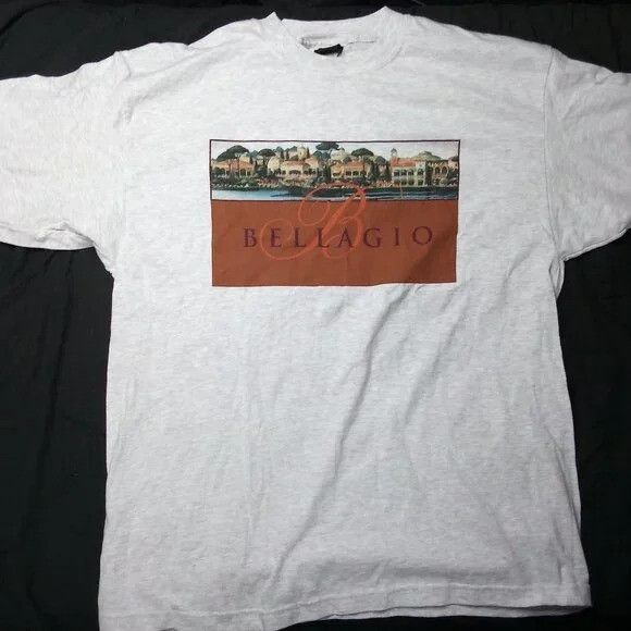 Vintage Deadstock Vintage Italy Hotel Bellagio Las Vegas T-Shirt Size US XL / EU 56 / 4 - 2 Thumbnail