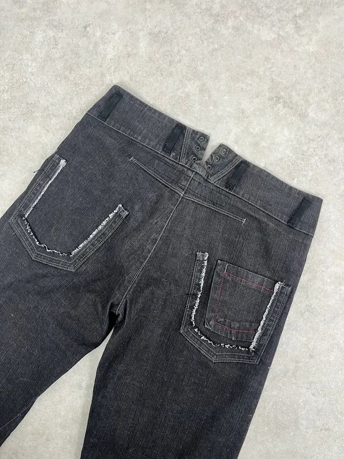 Marithe + Francois Girbaud 2000s Marithé + François Girbaud Dark Grey Avant-Garde Flared Denim Jeans Size US 30 / EU 46 - 8 Thumbnail