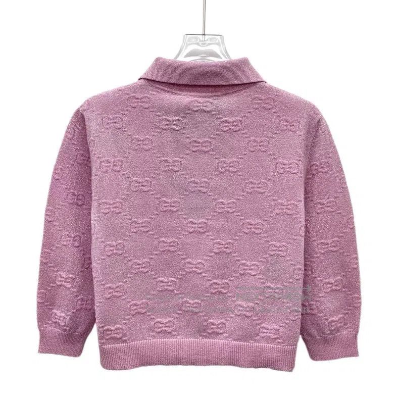 Gucci Gucci Pink logo jacquard full-print wool lapel single-brea Size XXS / US 00 / IT 34 - 2 Thumbnail