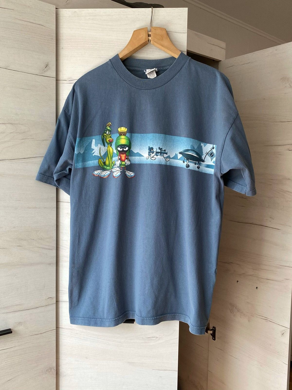 Cartoon Network Vintage Looney Tunes T-Shirt Marvin Martian 90s Retro Size US XL / EU 56 / 4 - 1 Thumbnail