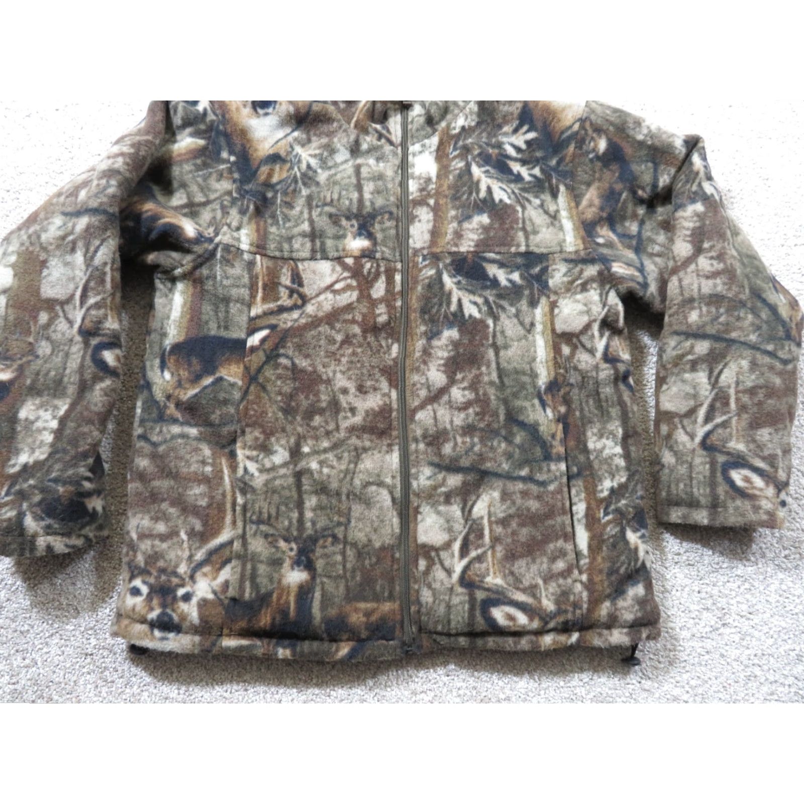 Vintage Maxxsel Sherpa Lined Camo Jacket Zip-up Deer Hunting Heavy Warm L Winter Coat Size US L / EU 52-54 / 3 - 2 Thumbnail