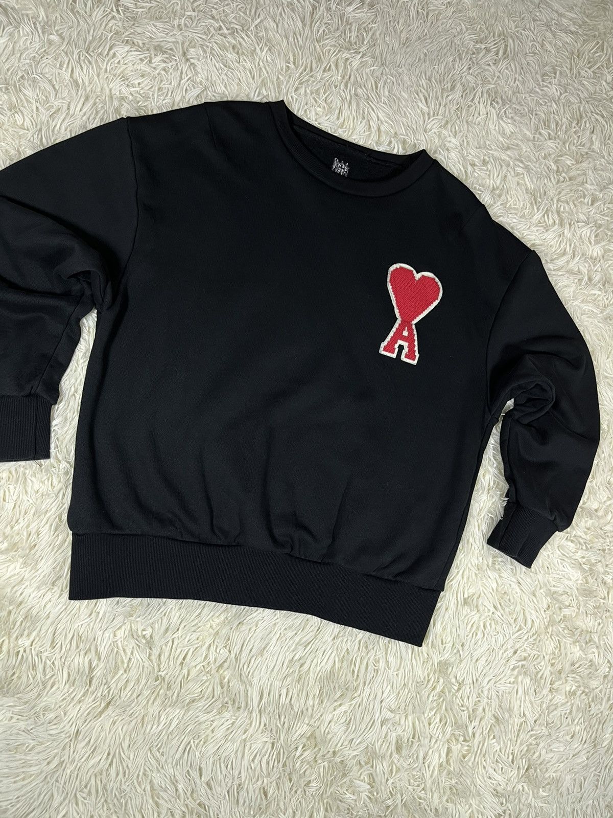 Designer × Japanese Brand VINTAGE AMI BIG LOGO SWEATSHIRT Size ONE SIZE - 2 Thumbnail