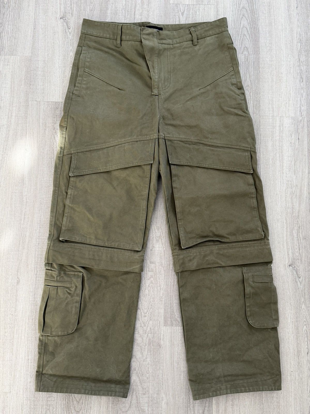Entire Studios Entire Studios Heavy Canvas Wide Leg Cargo Pants 36 Size US 36 / EU 52 - 2 Thumbnail