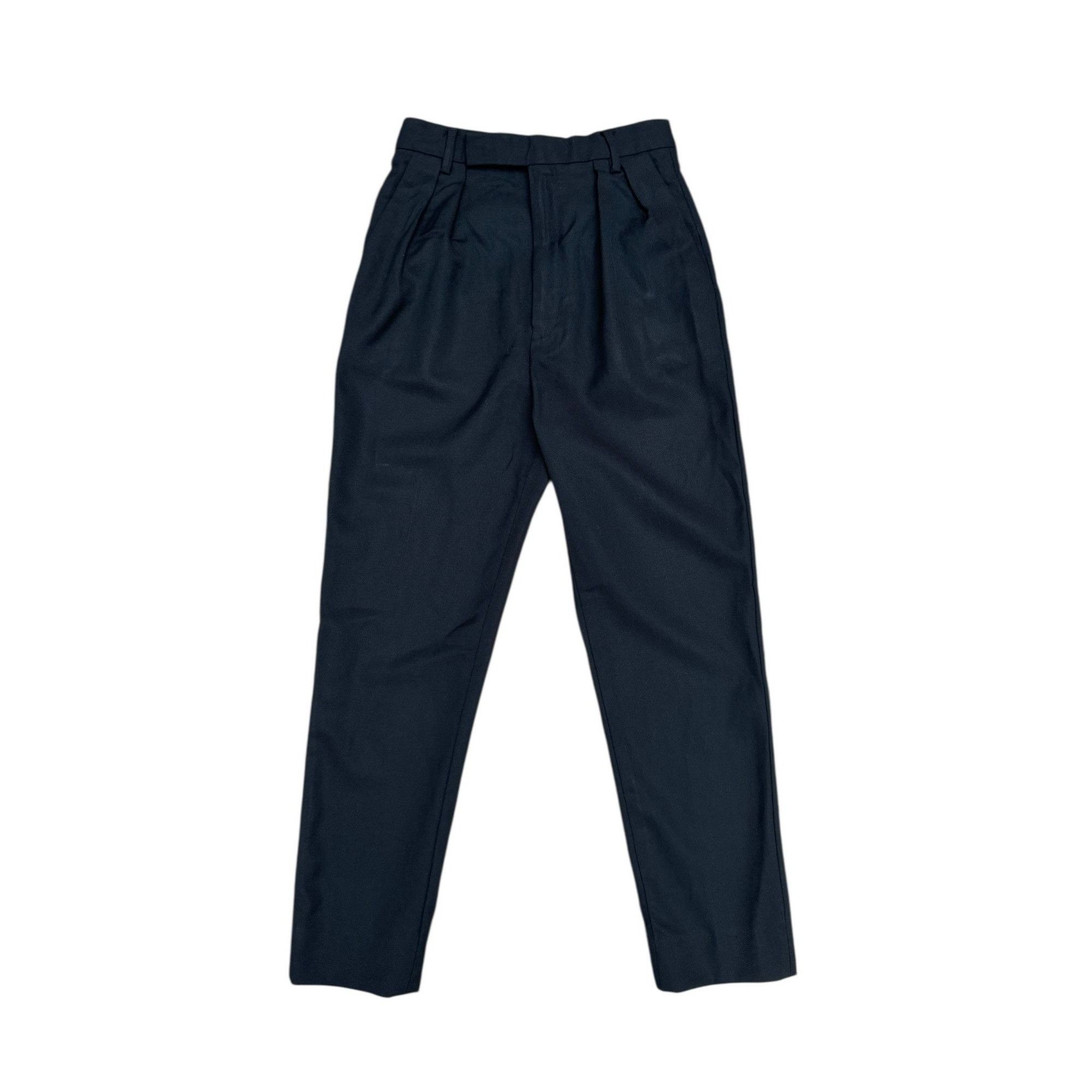 Celine Black Wool High-Waist Trousers Size 24" / US 00 / IT 34 - 1 Thumbnail