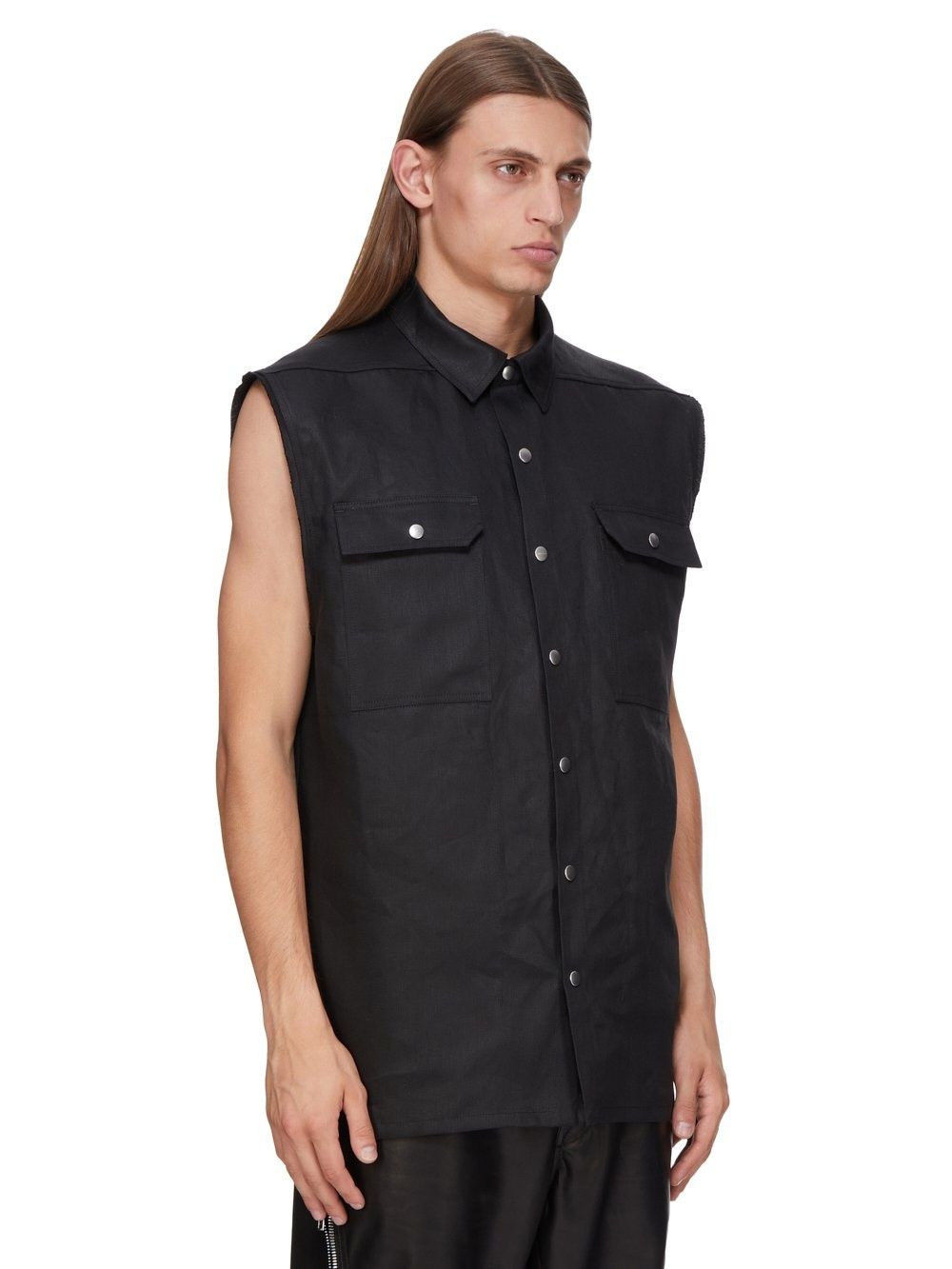 Rick Owens o1la1rc1a0325 Jumbo SL Outer Shirt in Black Size US L / EU 52-54 / 3 - 4 Thumbnail
