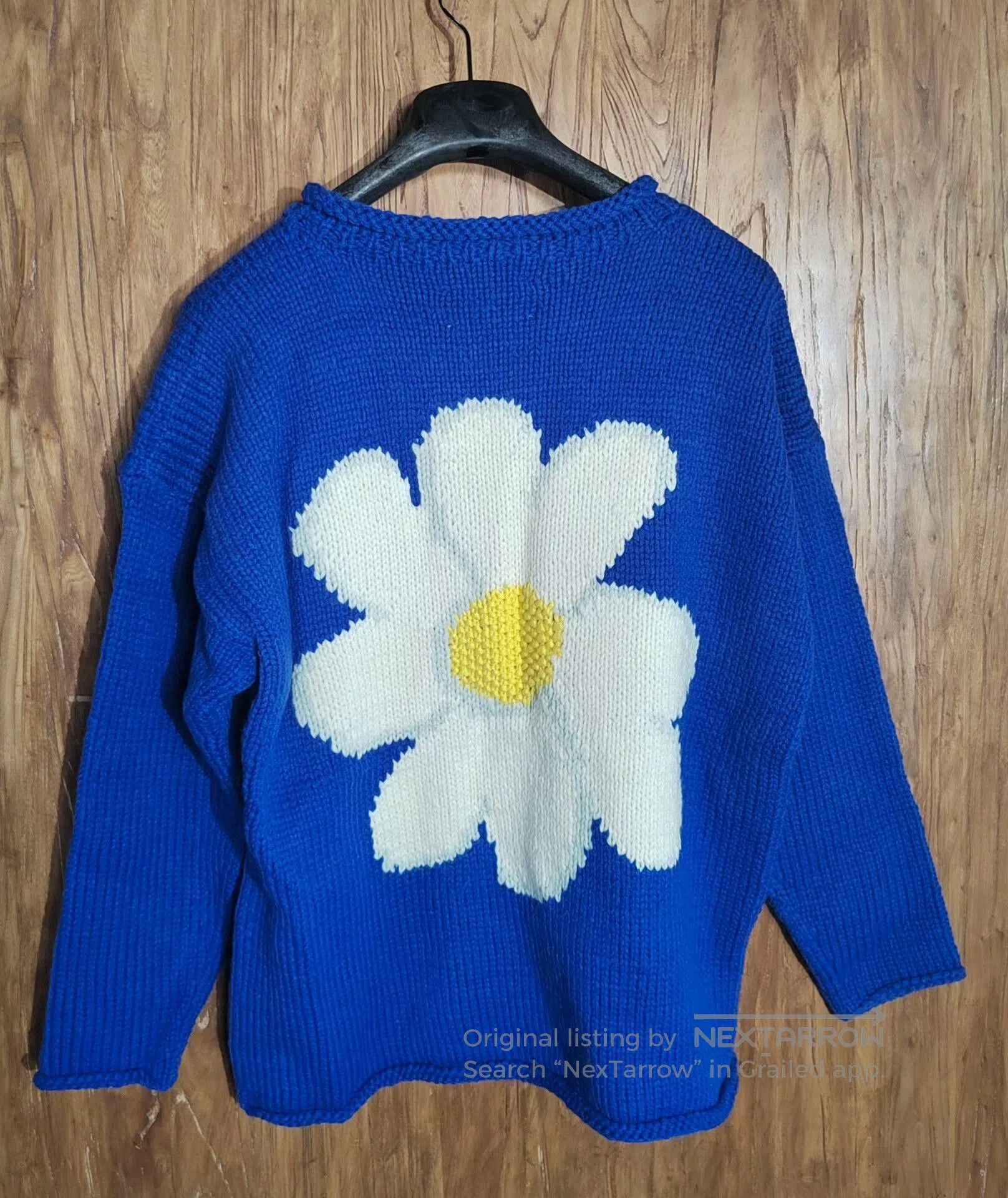 Japanese Brand Blue Daisy Sweater for Fall and Winter. Size M / US 6-8 / IT 42-44 - 8 Thumbnail