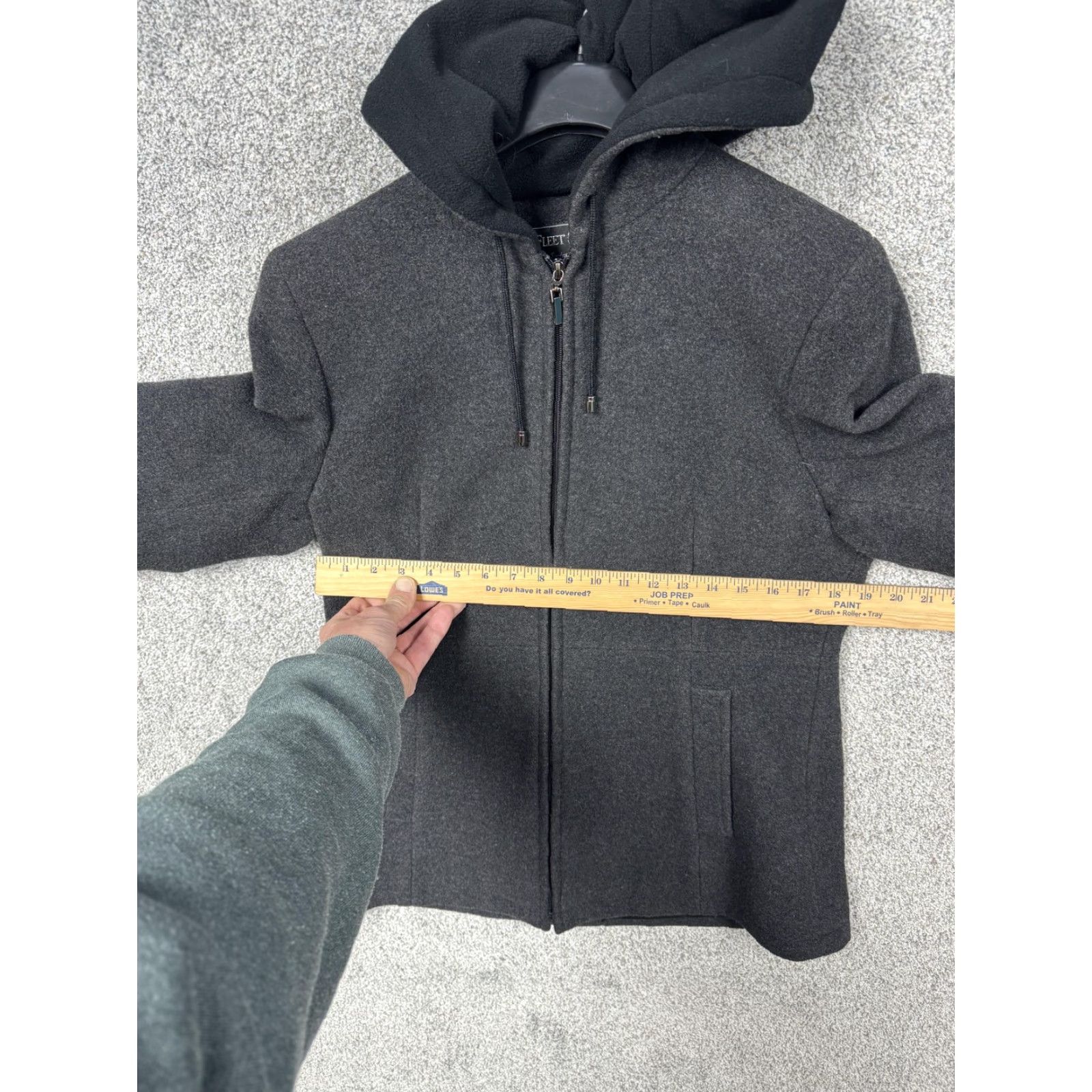 Vintage Fleet Street Ltd Coat Womens Small Gray Wool Blend Hooded Full Zip Lined Classic Size S / US 4 / IT 40 - 4 Thumbnail