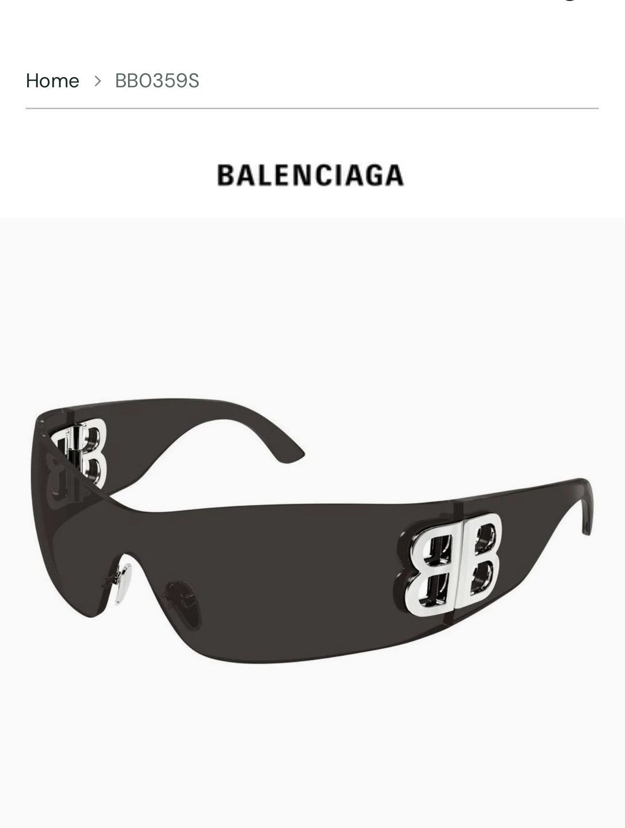 Balenciaga Balenciaga Bossy Mask Sunglasses Size ONE SIZE - 1 Thumbnail