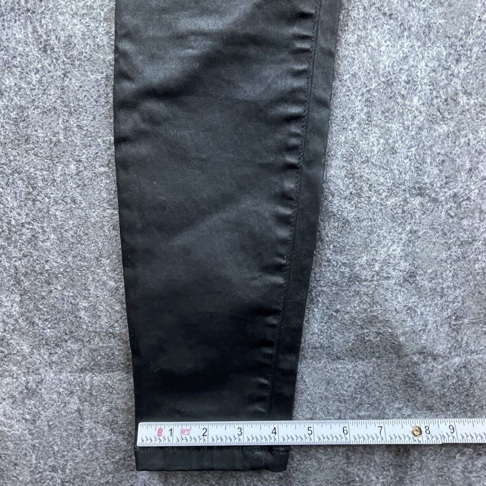 Current/Elliot Current Elliott Pants Womens 25 Black Coated Jeans Stiletto Size 25" / US 0 / IT 36 - 6 Thumbnail