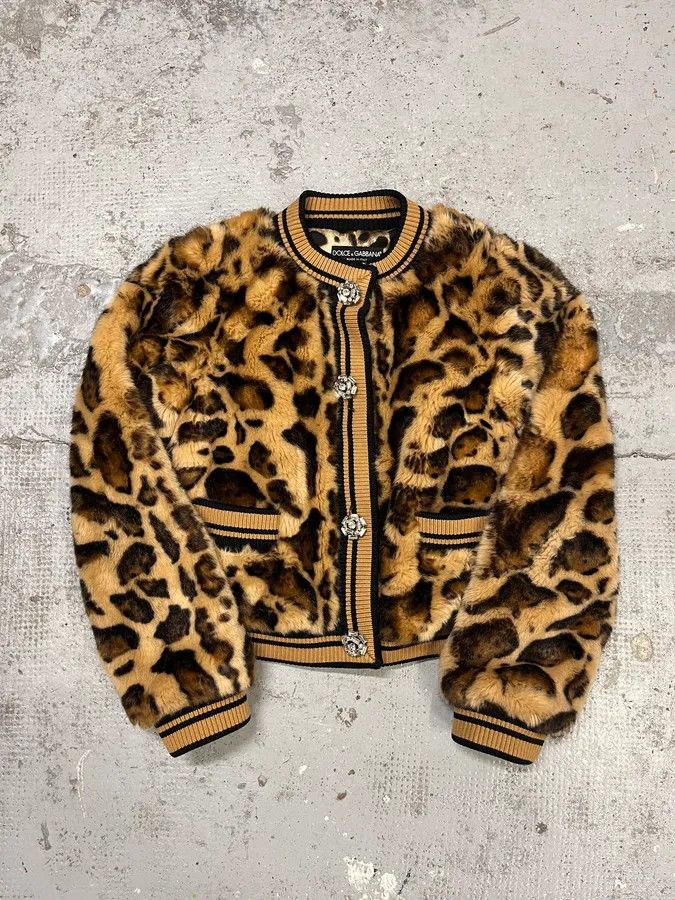 Dolce & Gabbana AW2021 Dolce & Gabbana Leopard Print Fur Bomber Cardigan Jacket Size S / US 4 / IT 40 - 1 Thumbnail