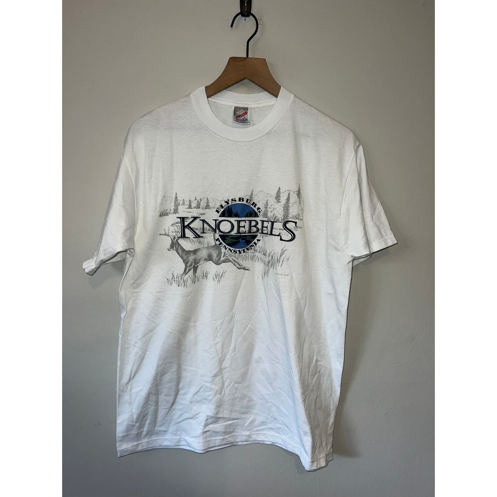 Jerzees 90s Vintage Elysburg Pennsylvania Knoebels Deer Shirt VTG L Size US L / EU 52-54 / 3 - 1 Thumbnail