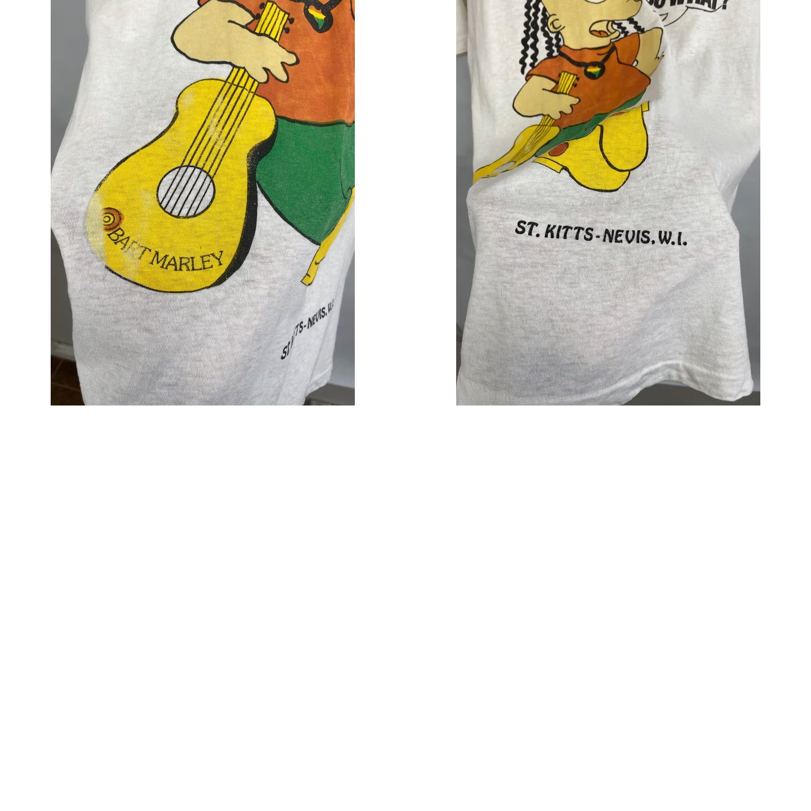 Fruit Of The Loom Vintage Bart Marley The Simpsons T-Shirt S White Mens 80s 90s Art Lisa Groening Signatures Shirts Size US S / EU 44-46 / 1 - 8 Thumbnail