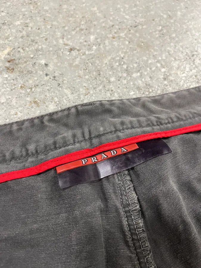 Prada × Vintage 2000s Prada Grey Linea Rossa Workwear Pants Size US 34 / EU 50 - 16 Thumbnail