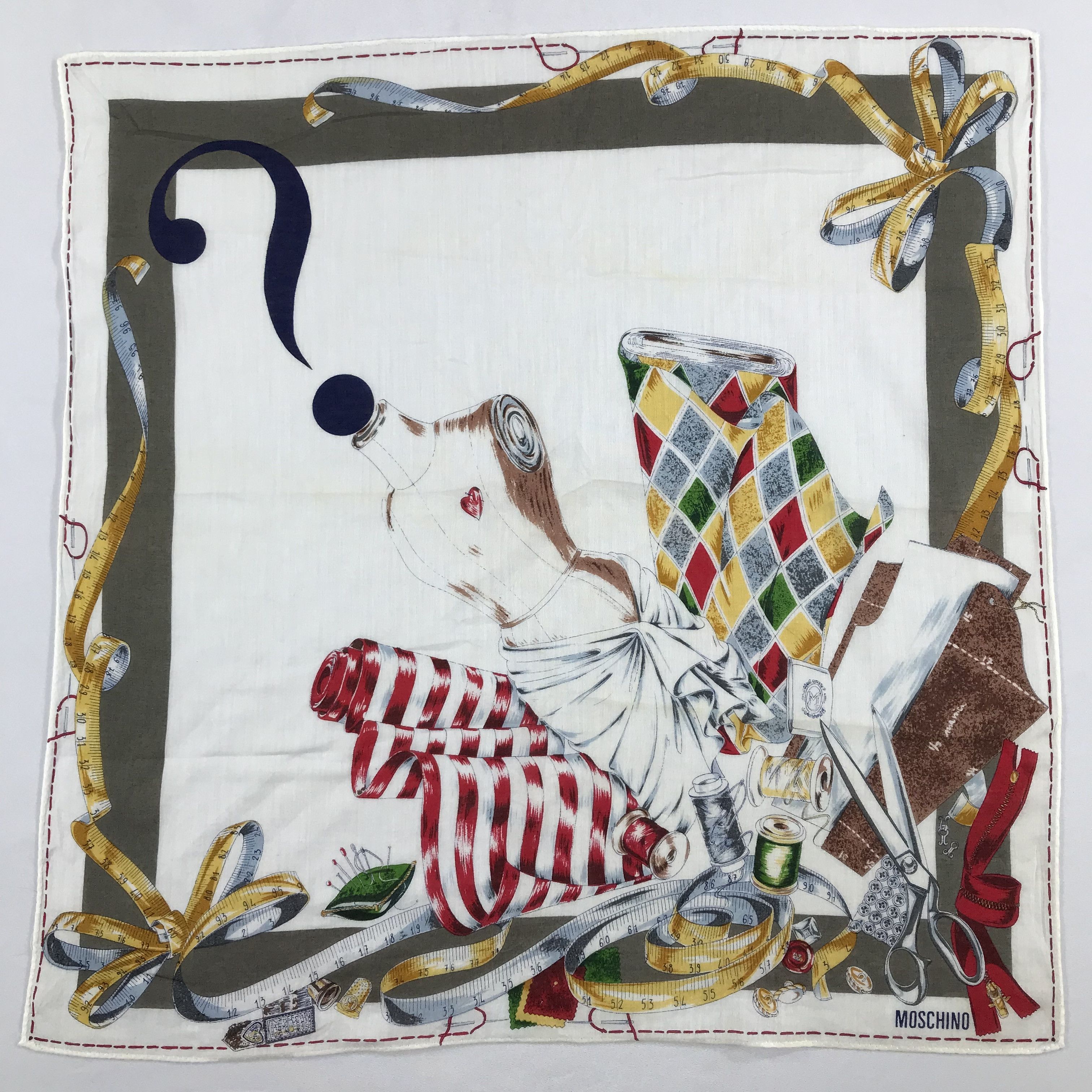 Vintage Vintage Moschino Bandana / Handkerchief / Neckerchief -S1981 Size ONE SIZE - 1 Thumbnail
