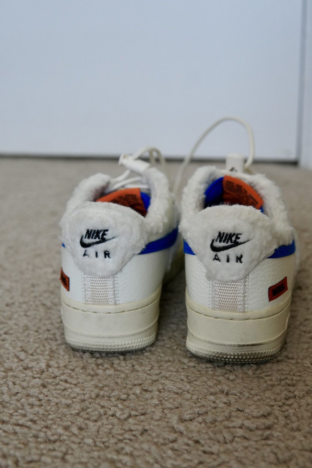 Nike Nike Air Force 1 '07 Sail Racer Blue Sherpa Fleece Size US 7.5 / IT 37.5 - 4 Thumbnail