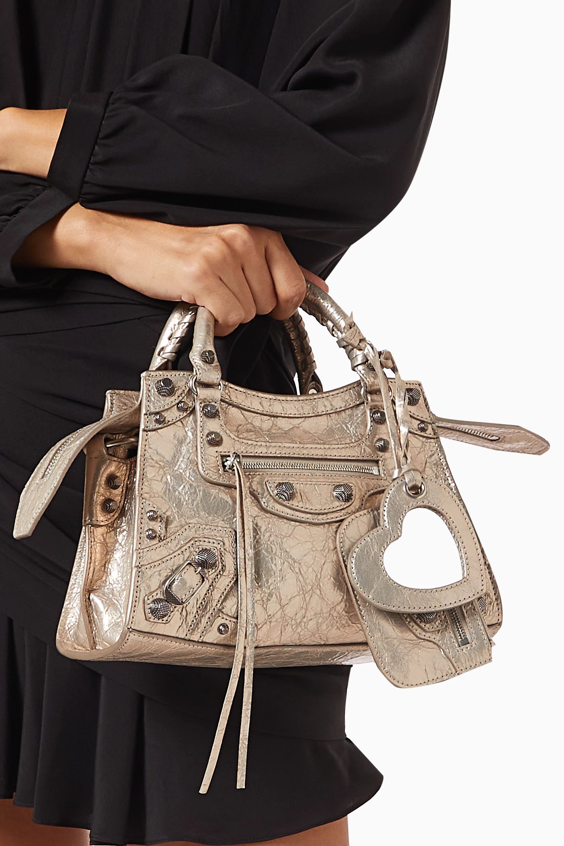 Balenciaga o1bcso1str0924 Size: OS / Neo Cagole XS Handbag Metallized Size ONE SIZE - 6 Thumbnail