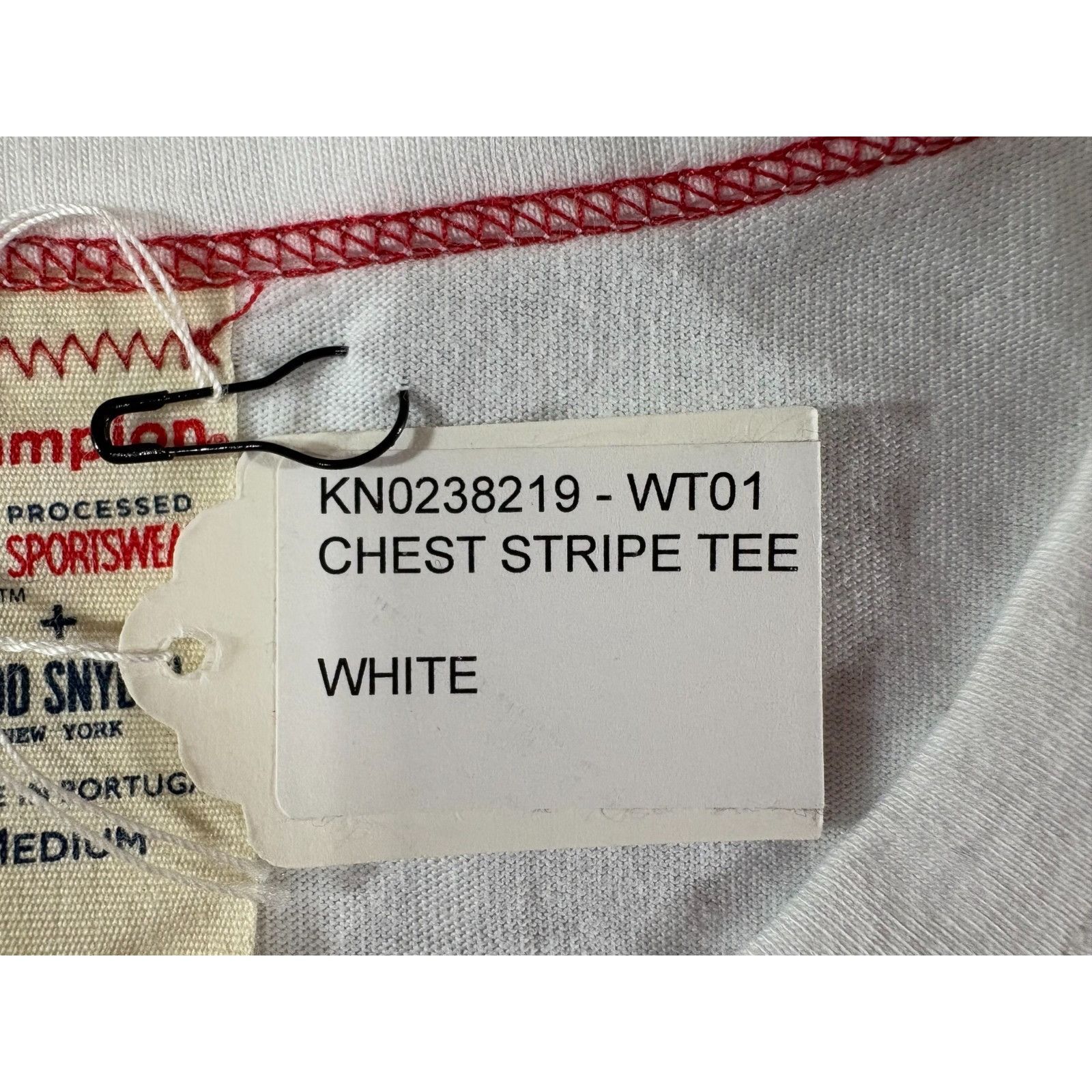 Champion CHAMPION x TODD SNYDER chest stripe Tee sz M color white Por Size US M / EU 48-50 / 2 - 3 Thumbnail