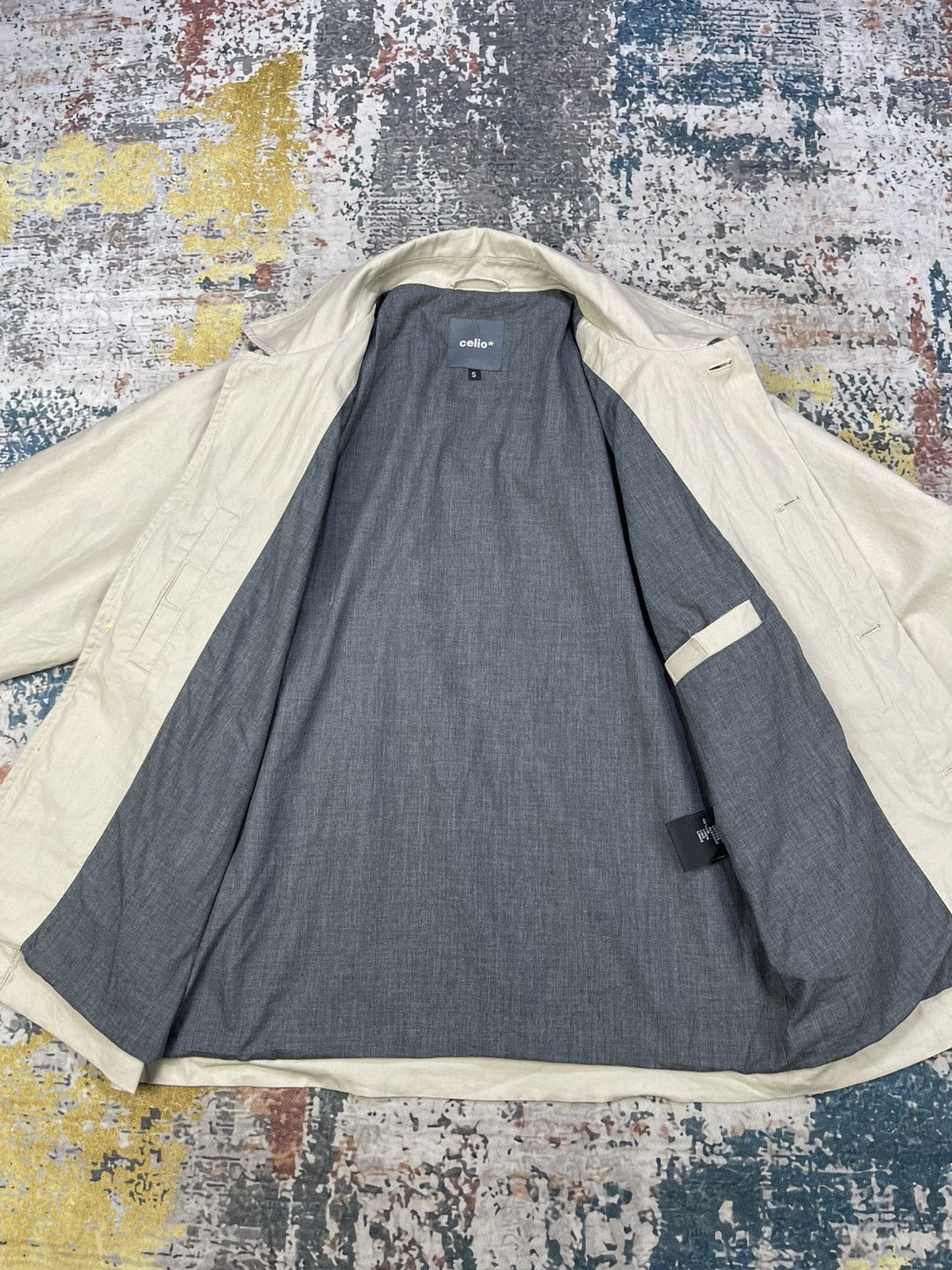 Celio Celio Beige Button Down Regular Fit Quarter Sleeve Jacket Size US S / EU 44-46 / 1 - 11 Thumbnail