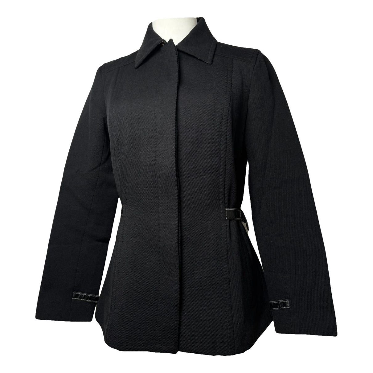 Burberry Sandringham Black Wool Trench Coat Size M / US 6-8 / IT 42-44 - 1 Thumbnail