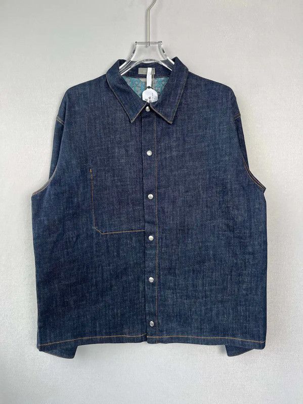 Dior Dior Spring Autumn Denim Long Sleeve Coat 0089 Size US XXL / EU 58 / 5 - 1 Thumbnail