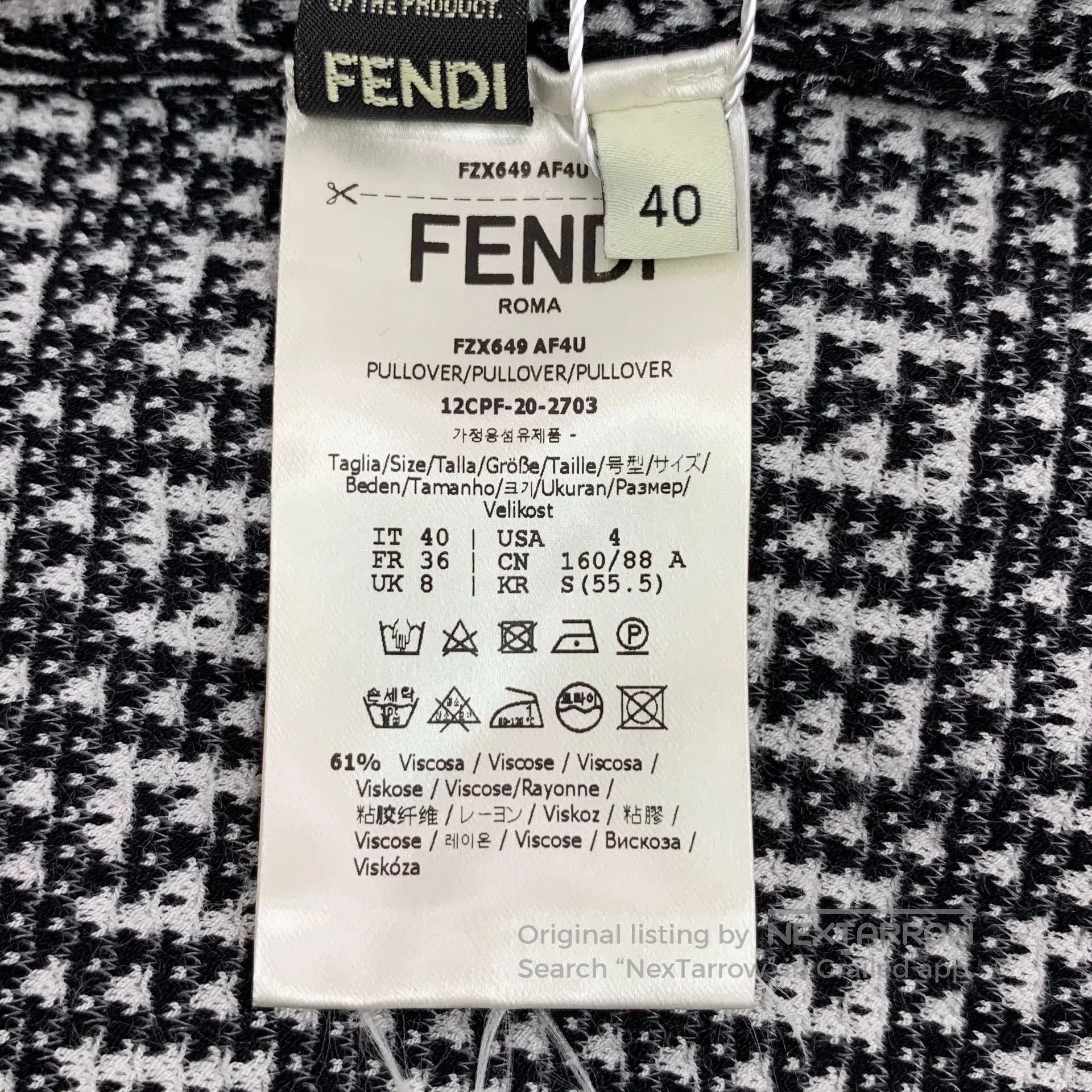 Fendi fendi color block logo short sleeve knit top. Size US M / EU 48-50 / 2 - 6 Thumbnail