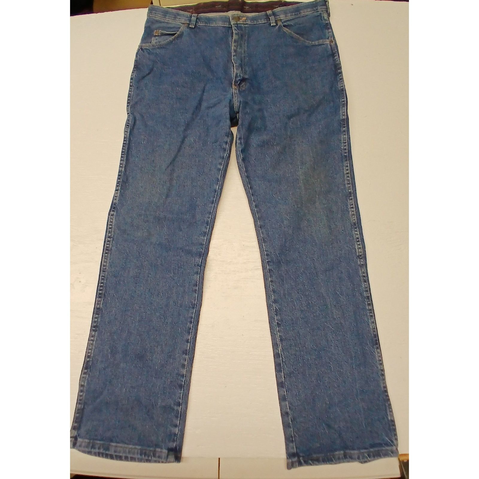 Wrangler Wrangler (38x32) Men's Straight Blue Denim Jeans Size US 38 / EU 54 - 1 Thumbnail
