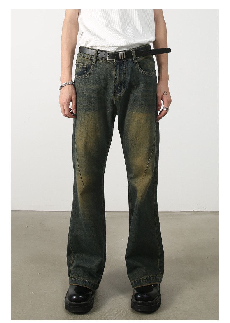 Japanese Brand High street wash distressed loose flared jeans y2k Size US 32 / EU 48 - 3 Thumbnail