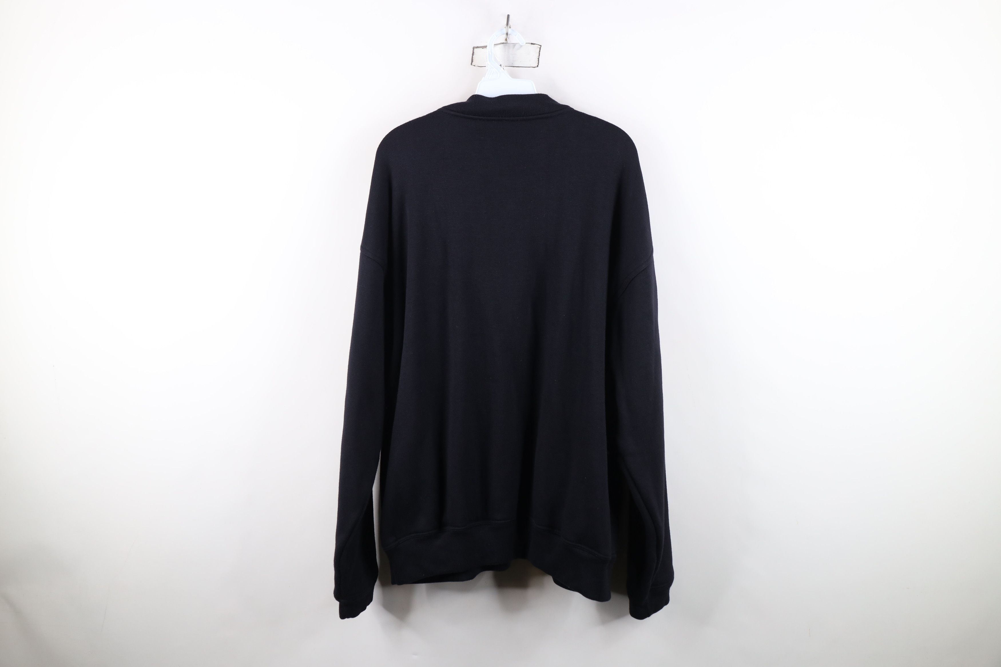 Vintage Vintage 90s Streetwear Thermal Lined Henley Sweatshirt Black Size US XL / EU 56 / 4 - 11 Thumbnail