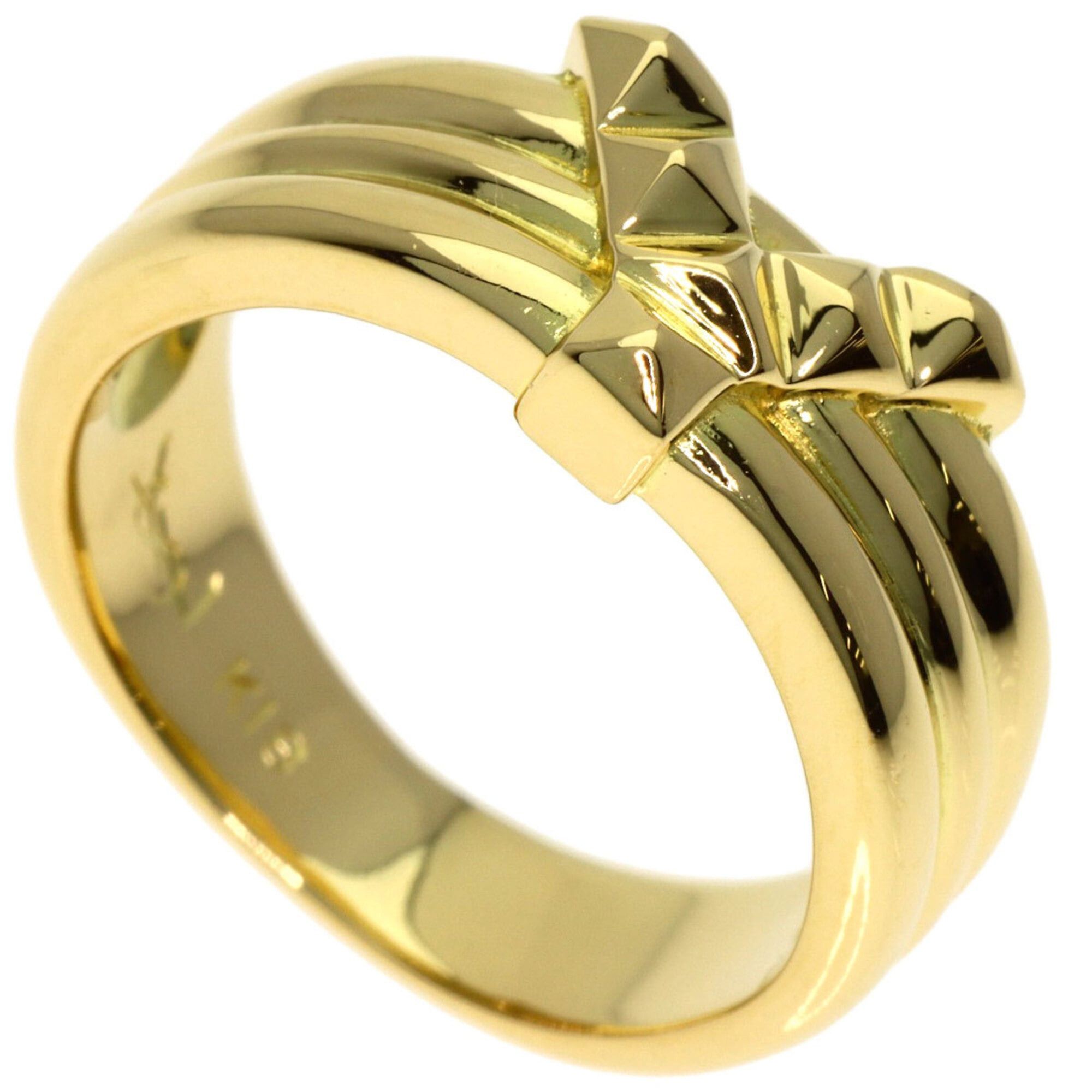 Yves Saint Laurent Yves Saint Laurent Y-motif ring, 18K yellow gold, women's. Size ONE SIZE - 1 Thumbnail