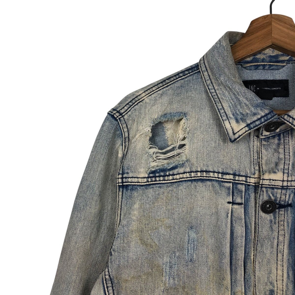 Japanese Brand 📌Distressed Biker Denim Jacket Punk Style INC Issey Miyake Size US S / EU 44-46 / 1 - 15 Thumbnail