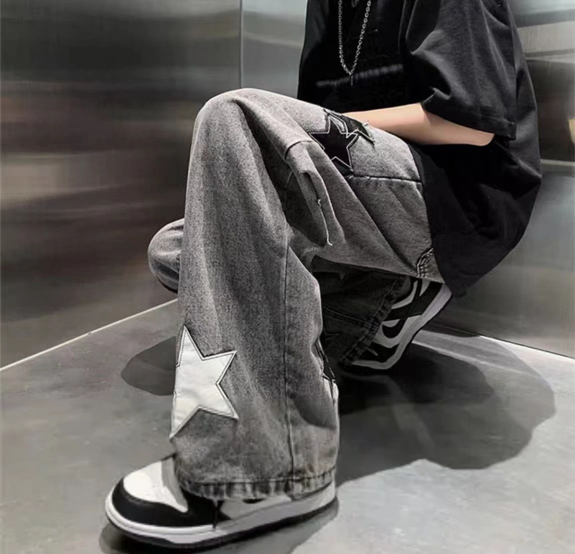 Japanese Brand × Jean Vintage street star embroidered jeans Size US 32 / EU 48 - 7 Thumbnail