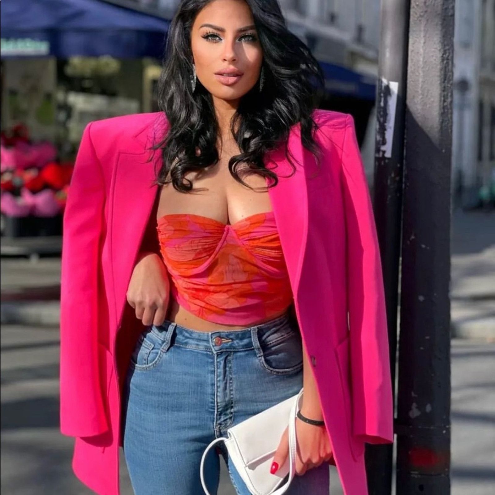 Zara ZARA BLOGGER FAVORITE MENSWEAR STYLE BLAZERNEON PINK Size S / US 4 / IT 40 - 5 Thumbnail