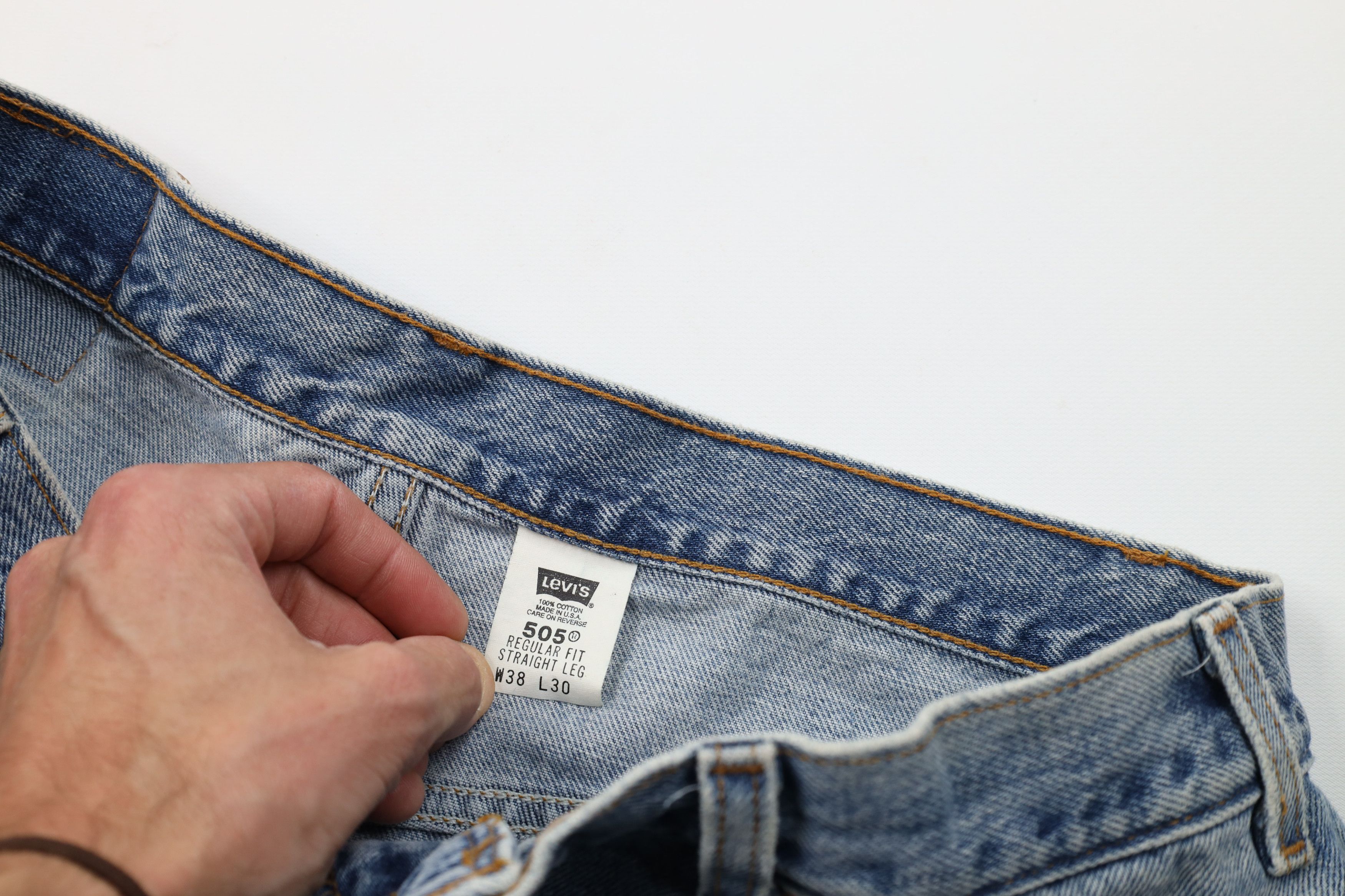 Levi's Vintage Y2K 2001 Levis 505 Straight Leg Jeans Blue USA Size US 38 / EU 54 - 11 Thumbnail