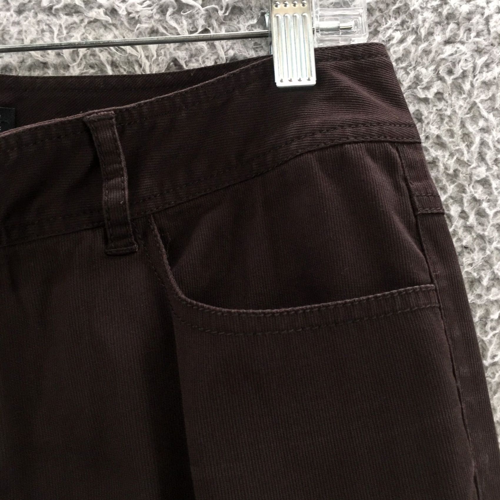 Kenneth Cole Kenneth Cole Pants Womens 8 Wide-Leg Brown Cotton Blend Zip Chino Casual Flat Front Regular Rise 32 in Inseam 32 in Mens Womens Boys Girls Size 30" / US 8 / IT 44 - 5 Thumbnail