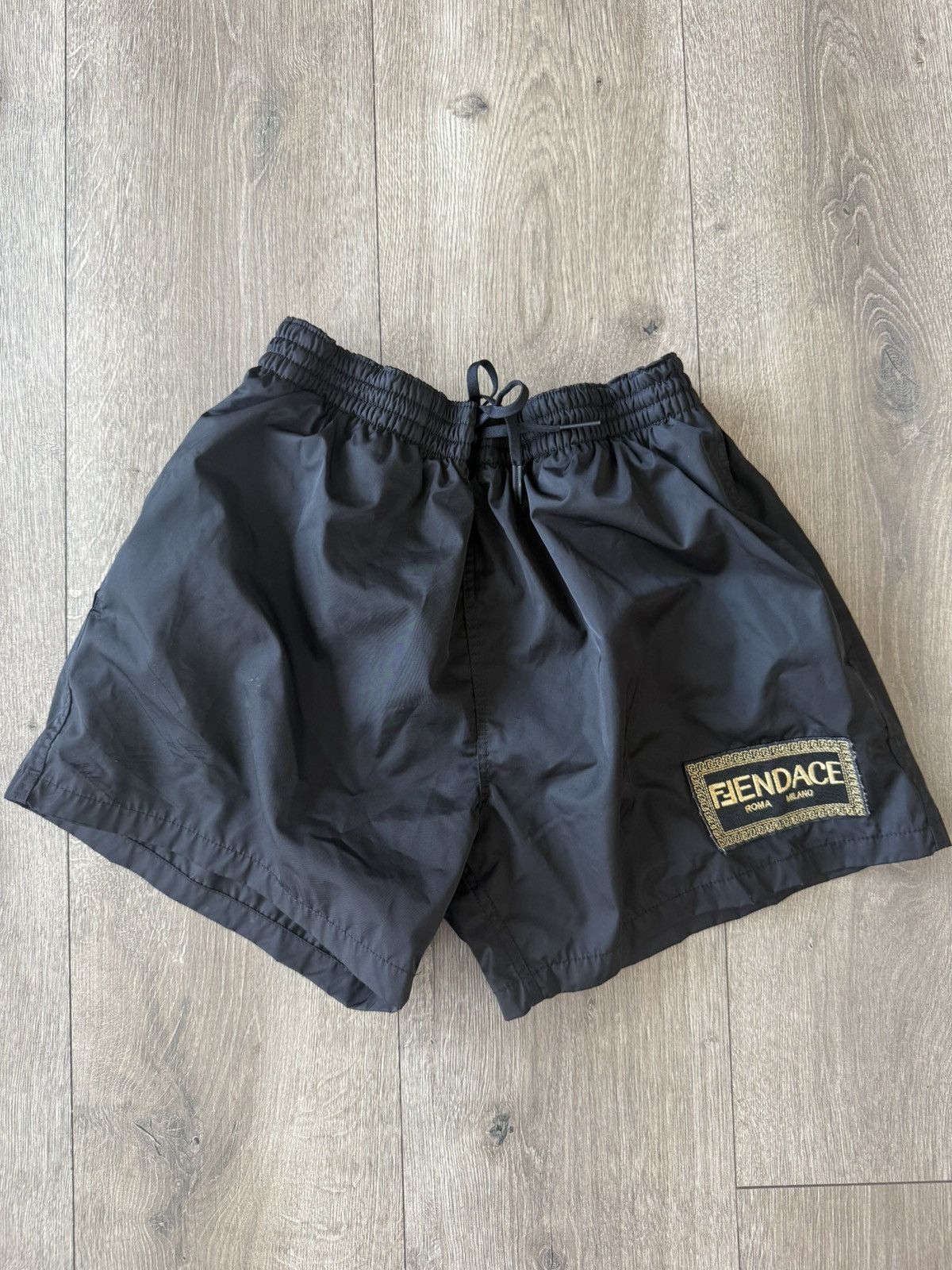 Versace Authentic Fendace VersaceLogo Black/Gold shorts Size US 44 / EU 60 - 1 Thumbnail