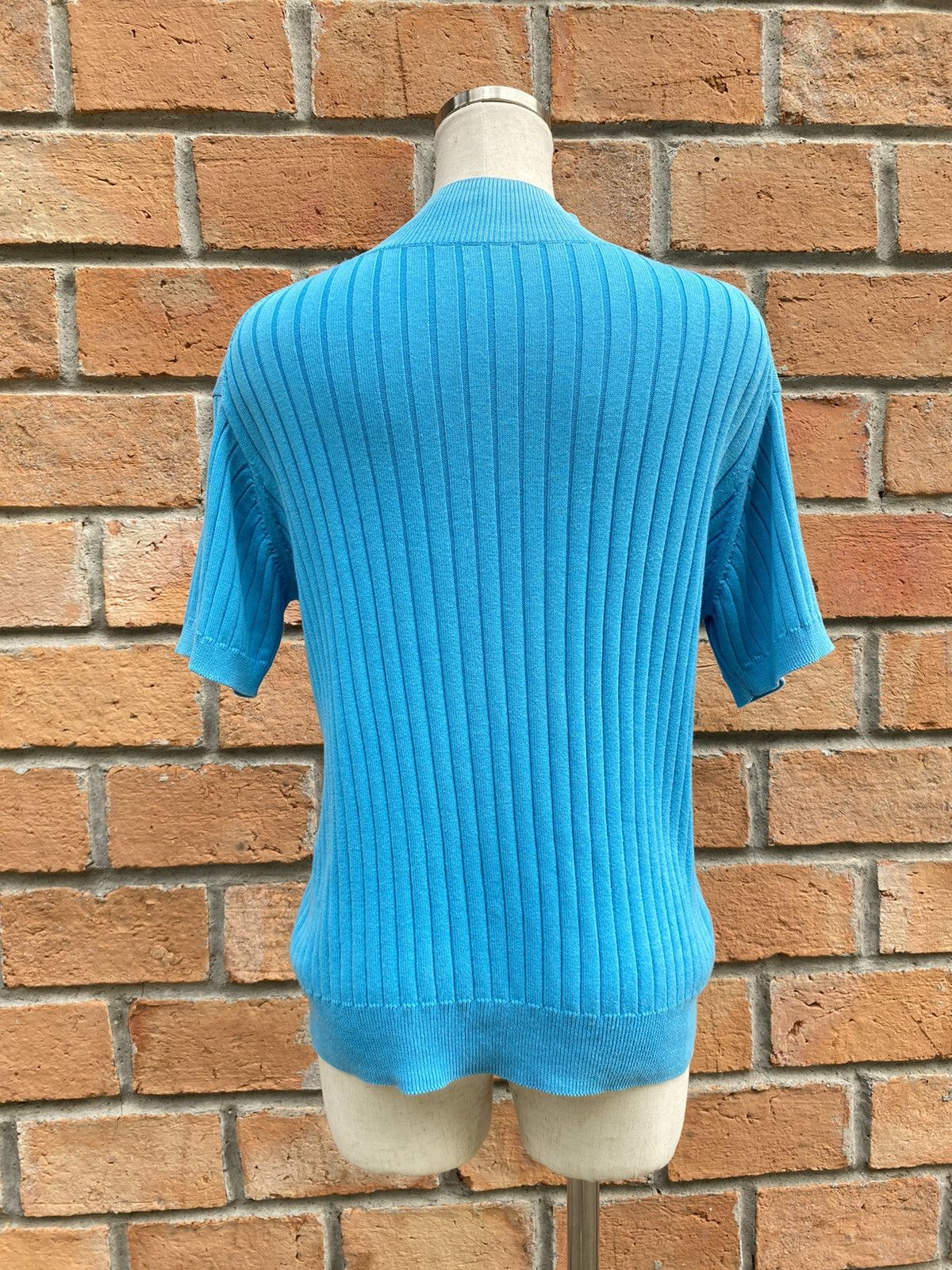 Courreges Courreges Blue Ribbed Knit Top Size M / US 6-8 / IT 42-44 - 11 Thumbnail